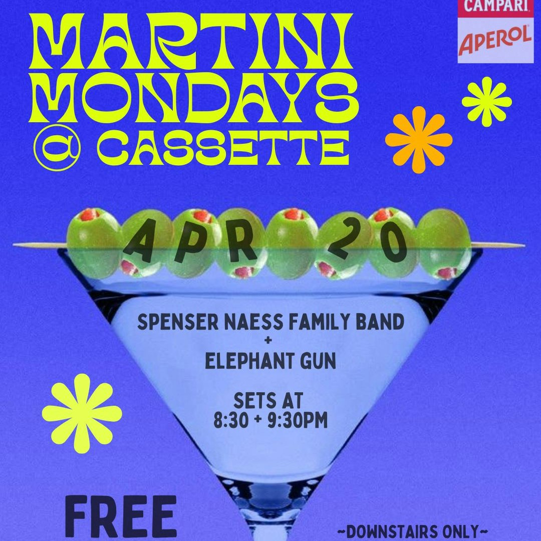 Photo of MARTINI MONDAYS: SPENSER NAESS FAMILY BAND + ELEPHANT GUN