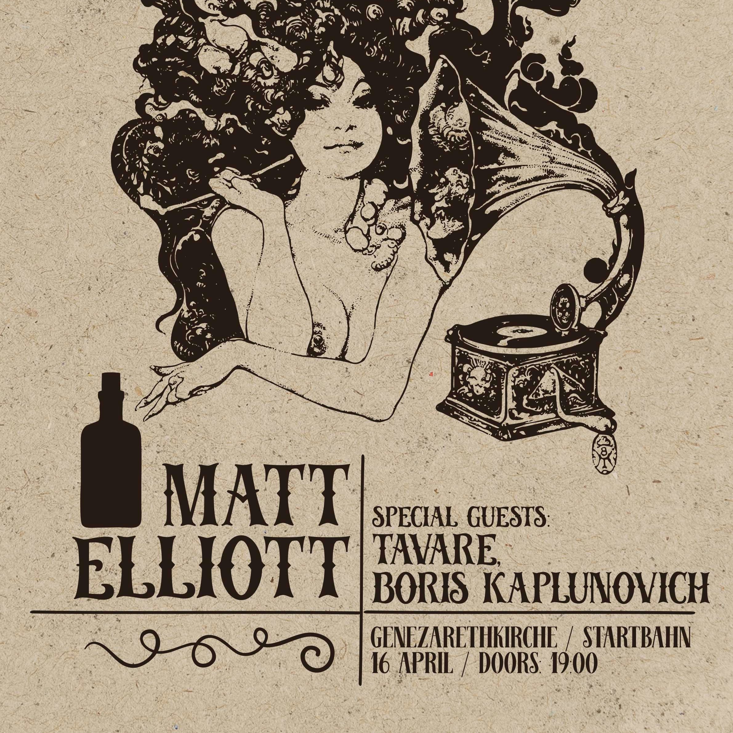 Matt Elliott / Tavare / Boris Kaplunovich - Soirée techno à Berlin