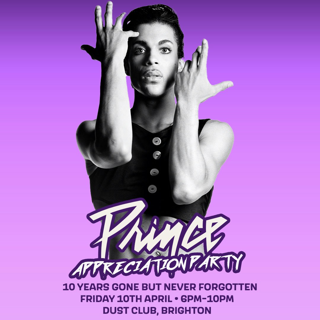 Prince Appreciation Party Tickets | £10.41 | Apr 10 @ DUST, Brighton | DICE