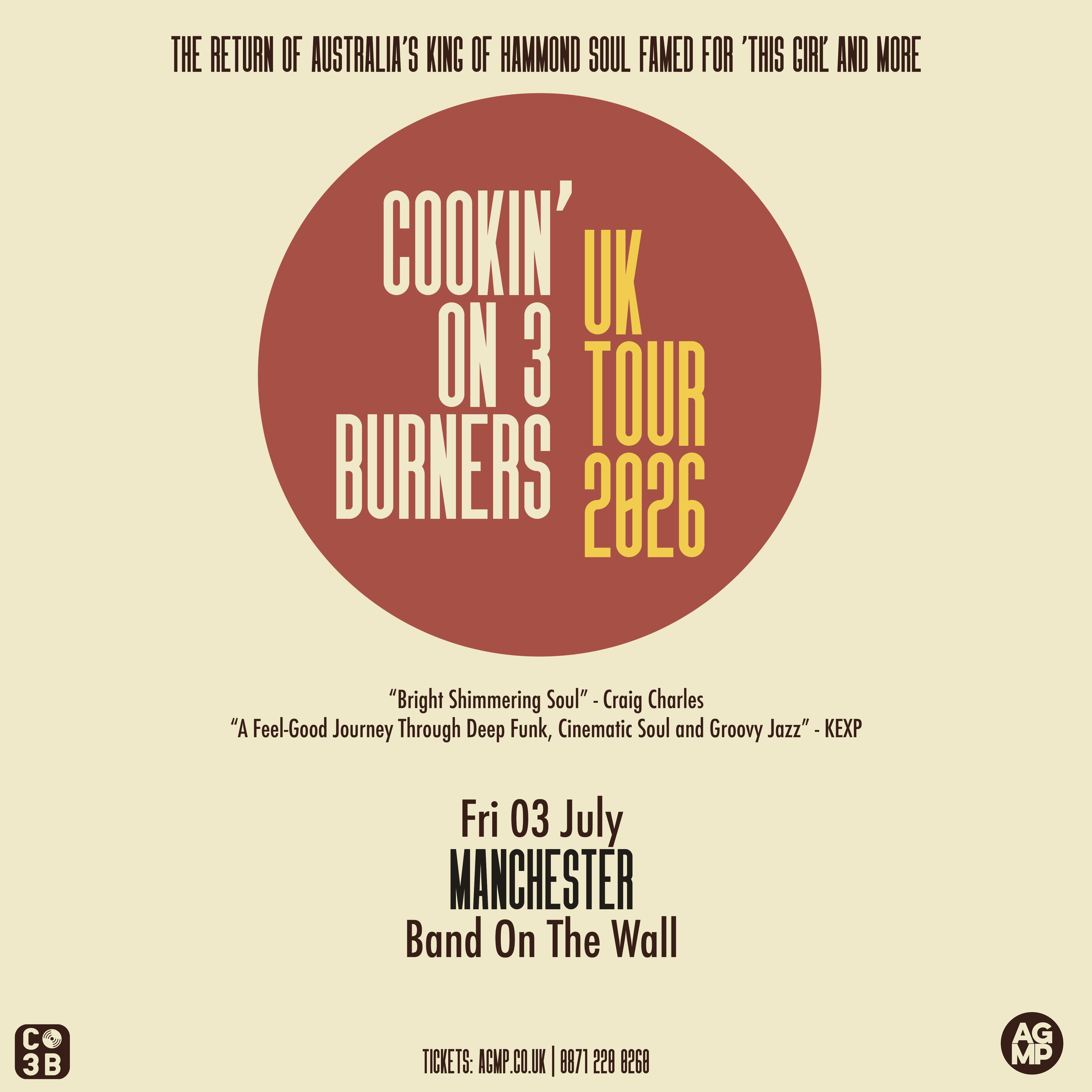 COOKIN' ON 3 BURNERS