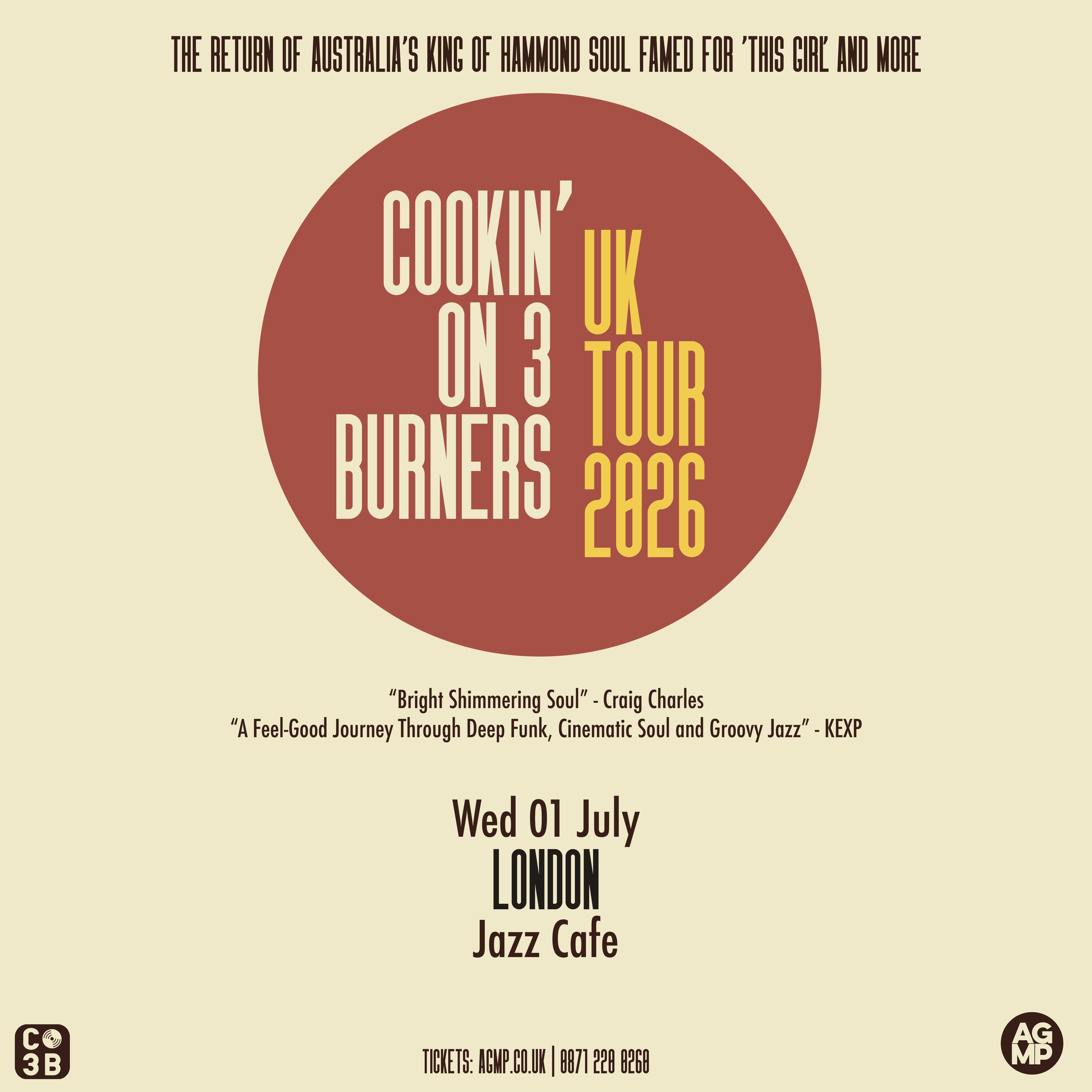 COOKIN' ON 3 BURNERS