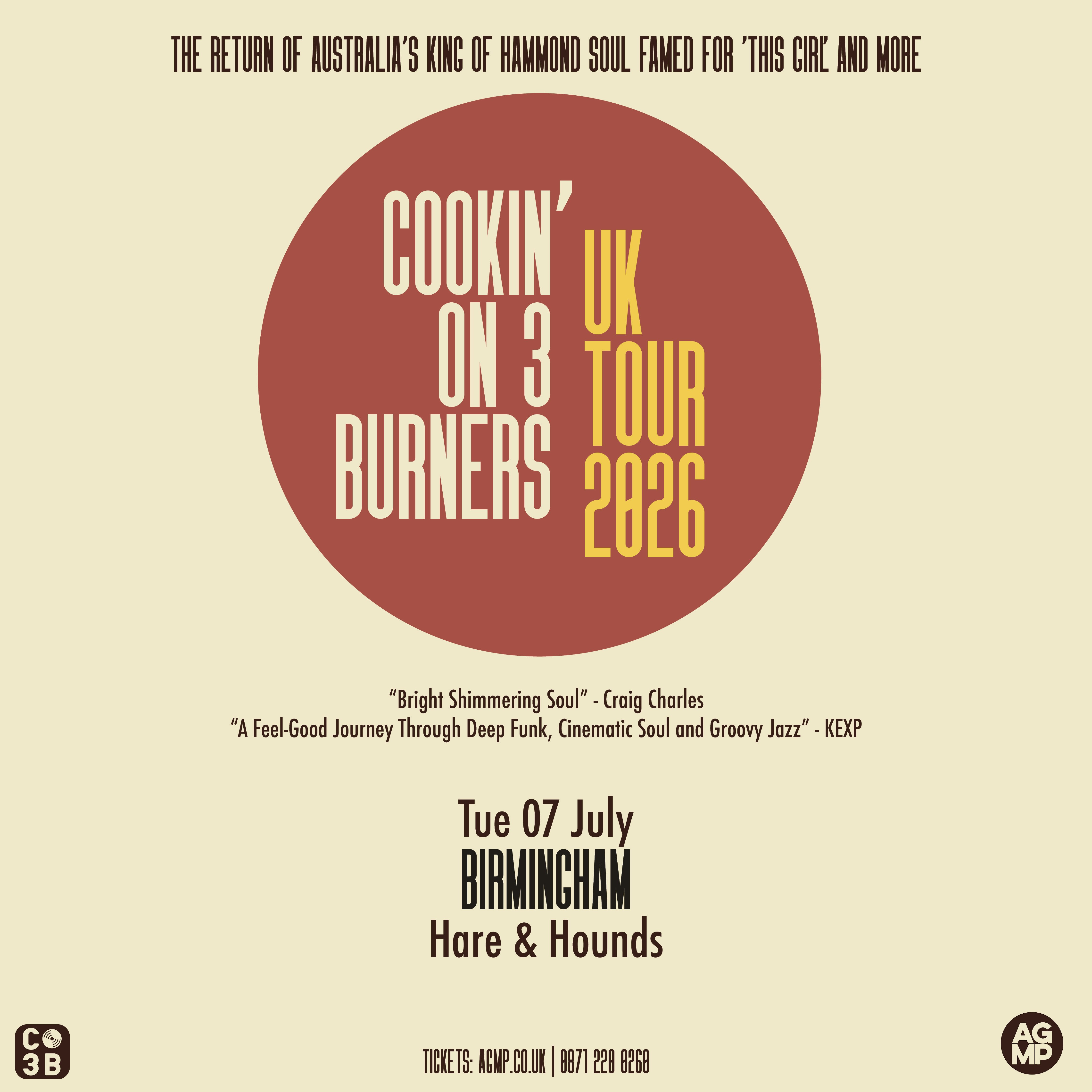 COOKIN' ON 3 BURNERS