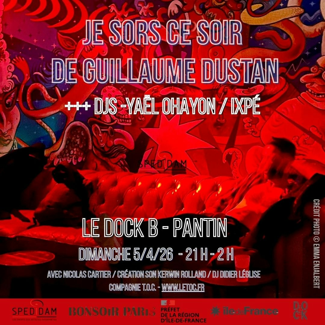 JE SORS CE SOIR de Guillaume Dustan