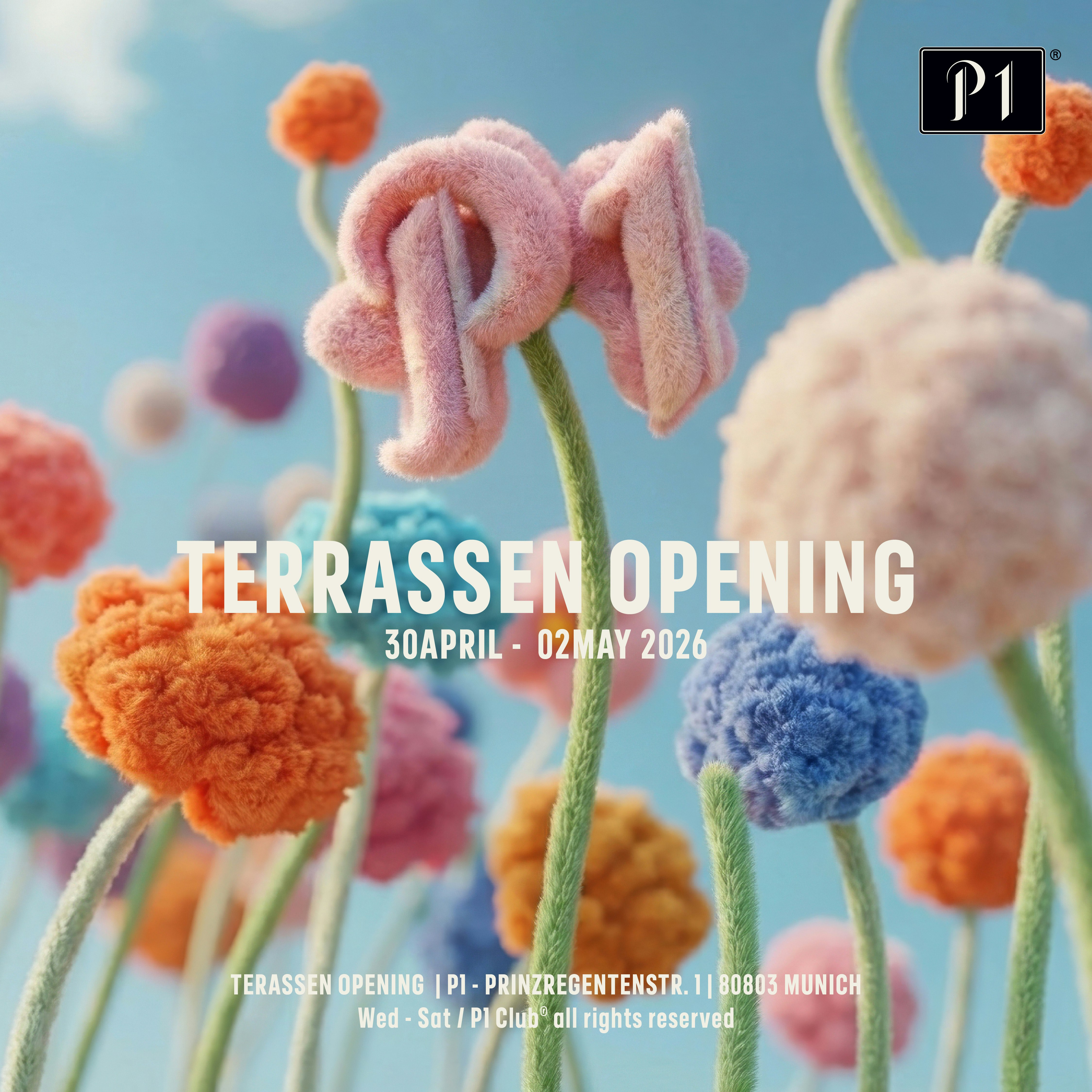 P1 TERRASSEN OPENING - FRI - Techno-Party am Fr 1 Mai im P1 Club