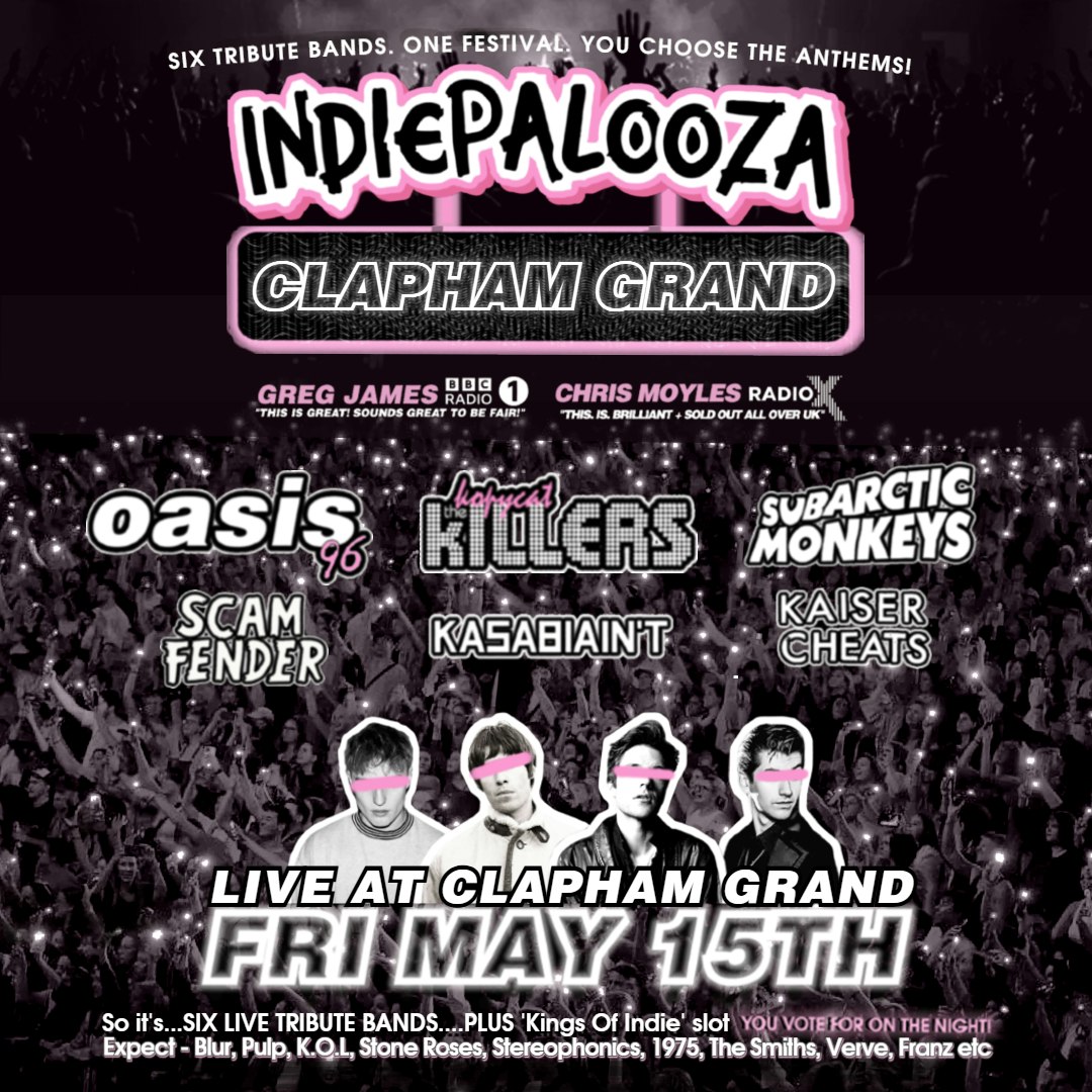 Indiepalooza Festival - Kopycat Killers v Scam Fender v Subarctic Monkeys v Oasis96 v Kasabiaint v Kaiser Cheats