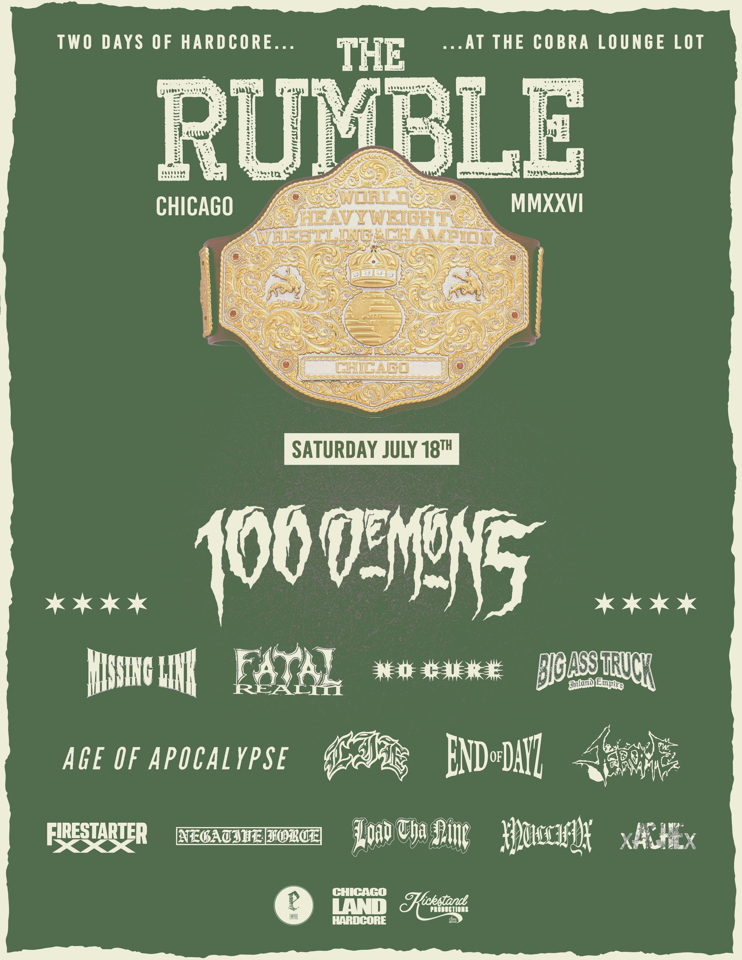 The Rumble 2026 Day 2 Saturday Pass Tickets | $89 | 18 Jul @ Cobra