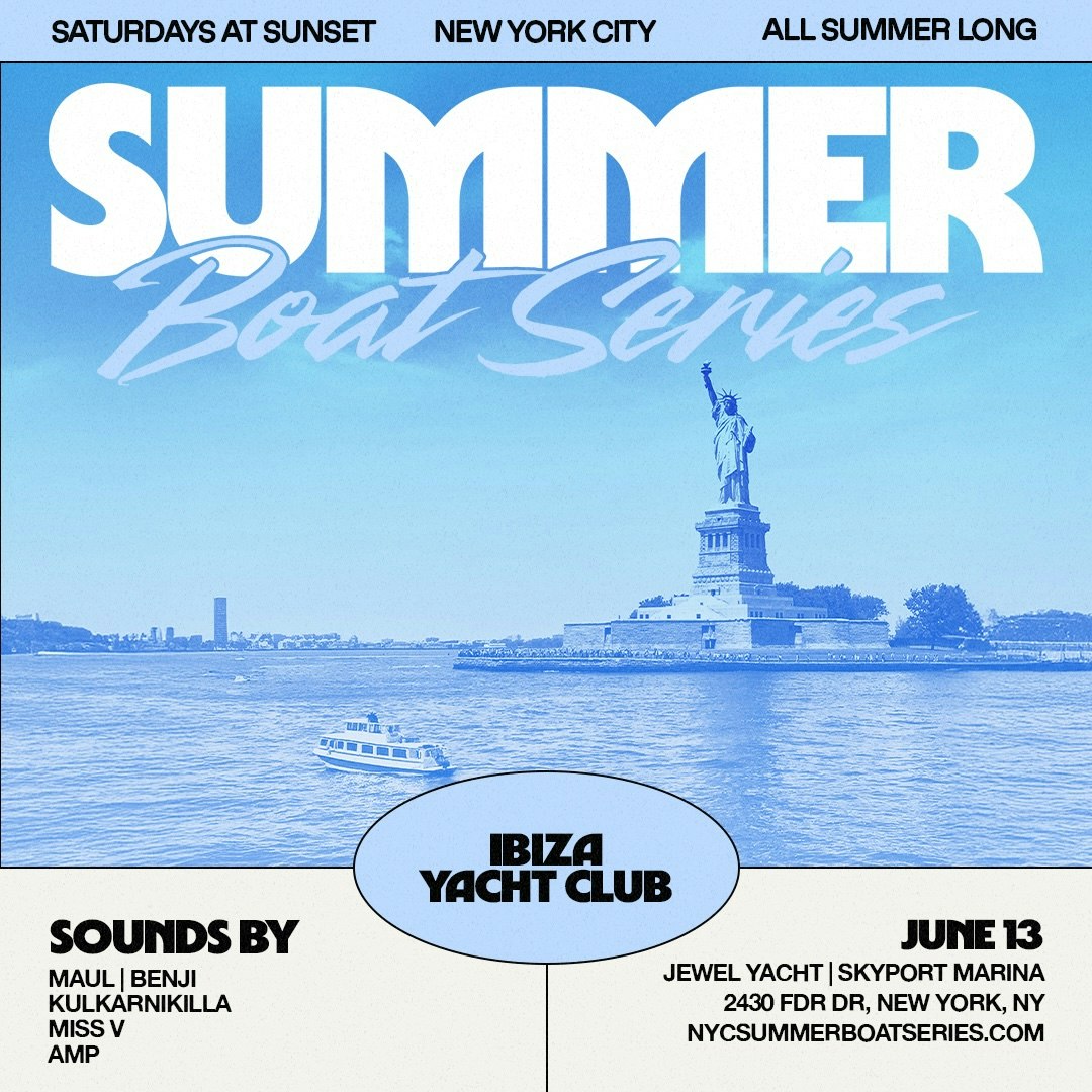 NYC Summer Boat Series - 06.13 Tickets | $34.99 | 13 Jun @ Skyport