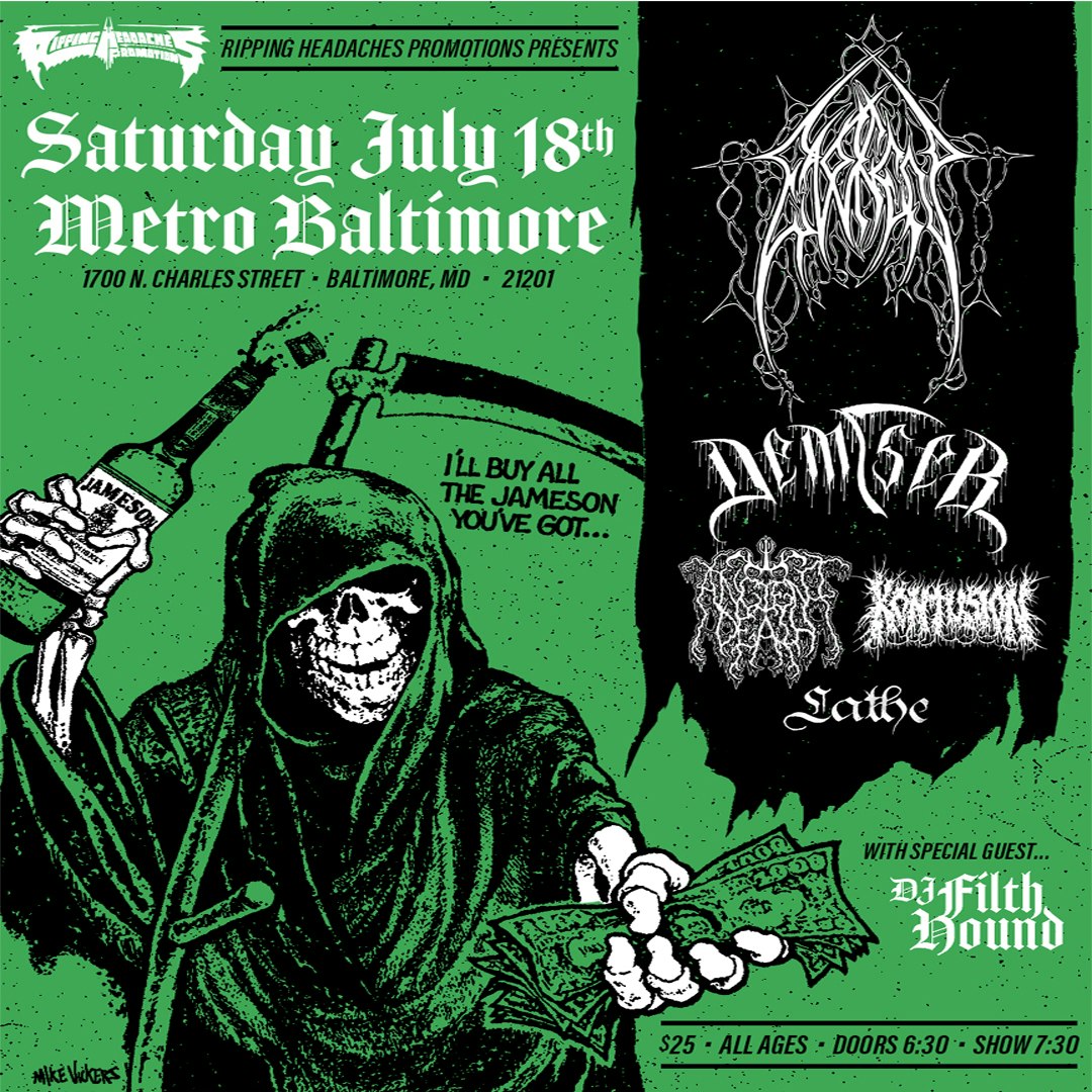 EVOKEN w/ Demiser, Ancient Death, Kontusion, Lathe and DJ Filth