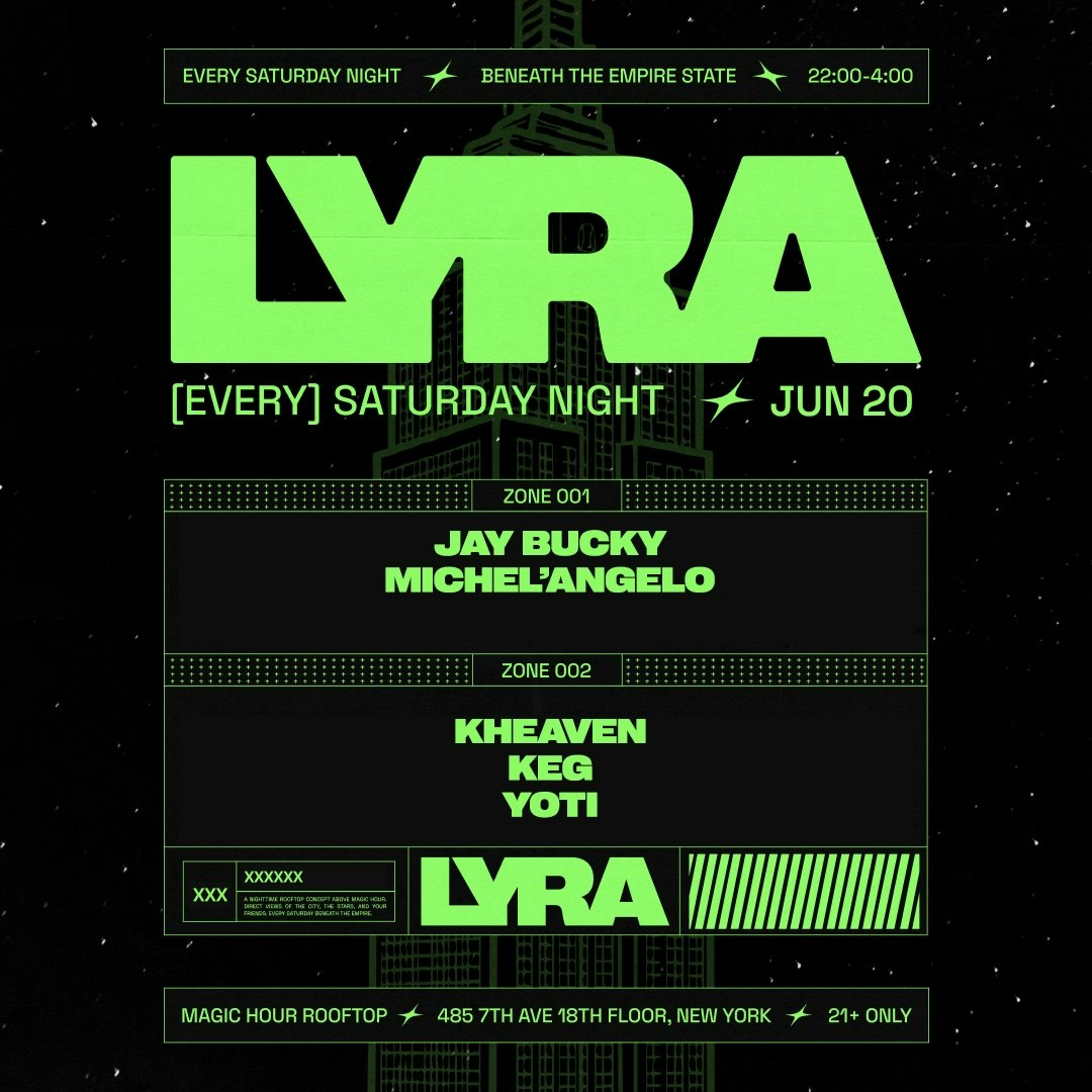 Lyra Rooftop Party - 06.20 Tickets | $22.65 | Jun 20 @ Magic Hour ...