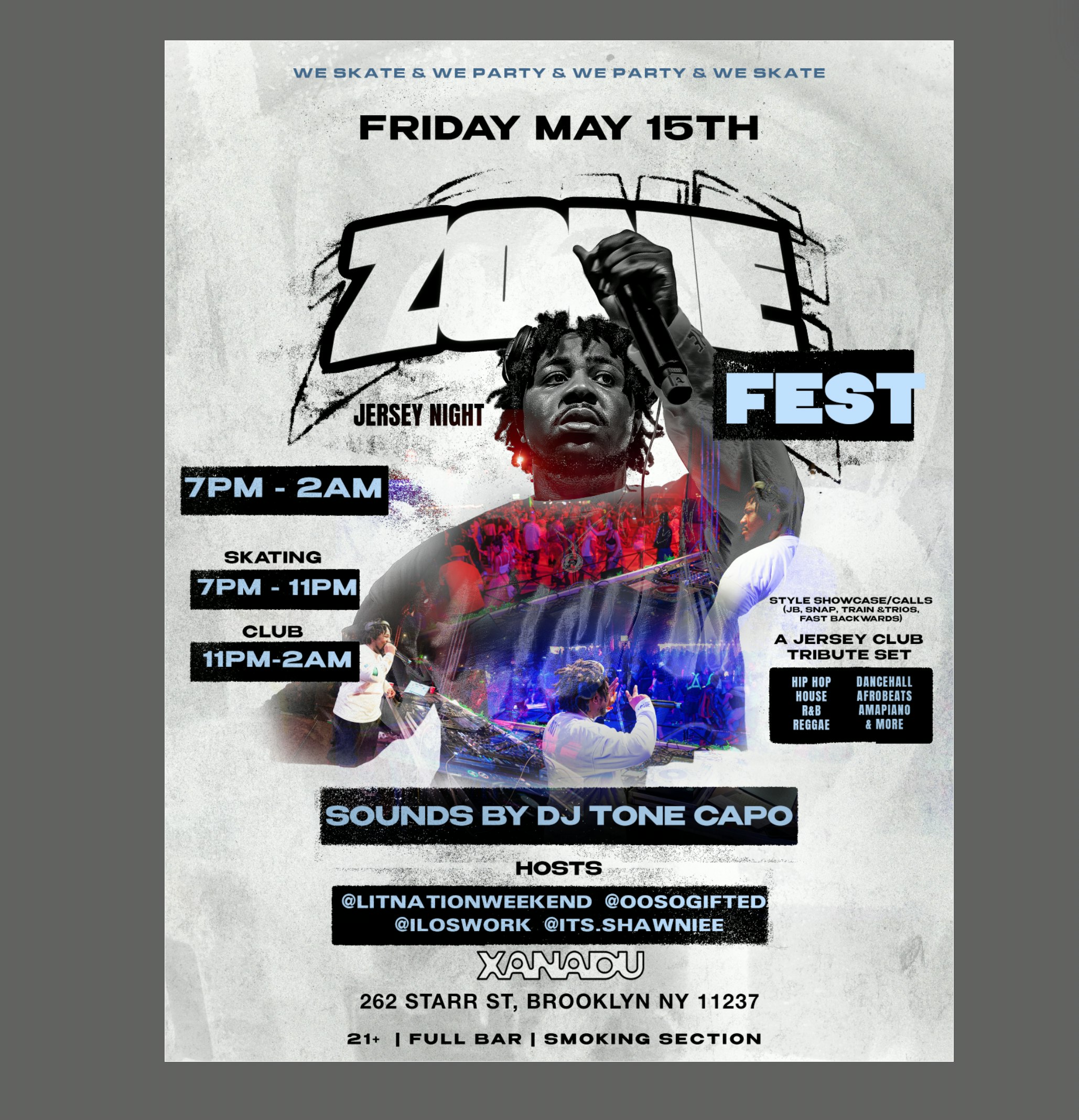 ZONE FEST: Jersey Club Night ft. Skate Battles from NY, NJ, Philly