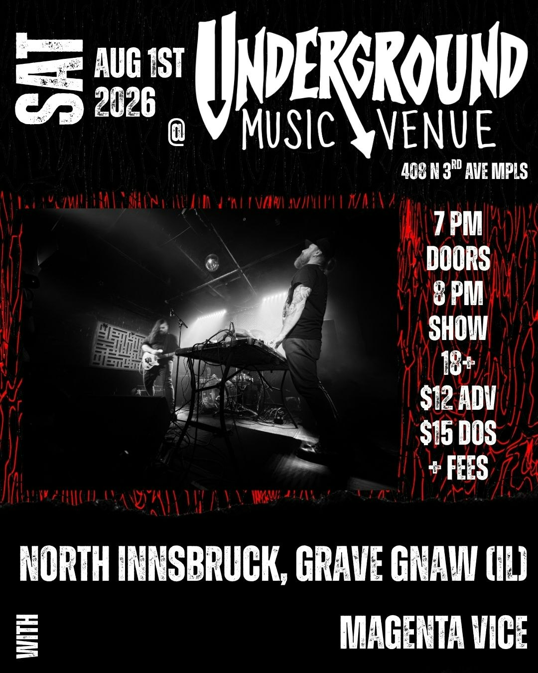 North Innsbruck, Grave Gnaw (IL), & Magenta Vice Tickets | $15.58