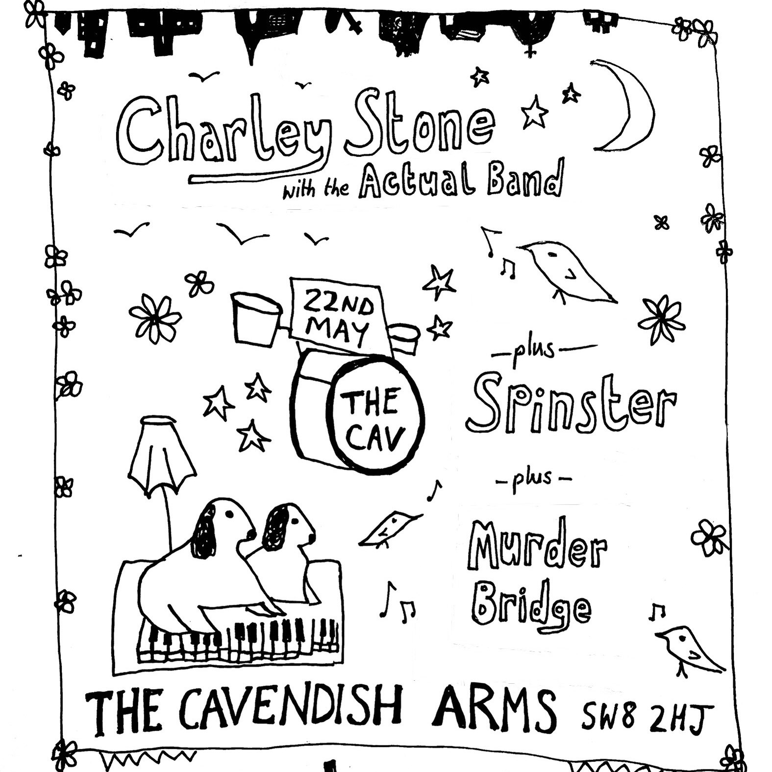 Charley Stone & The Actual Band + Spinster + Murder Bridge
