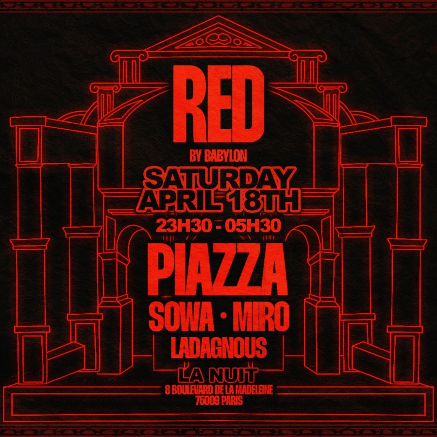 RED PRIVATE ROOM invite Piazza