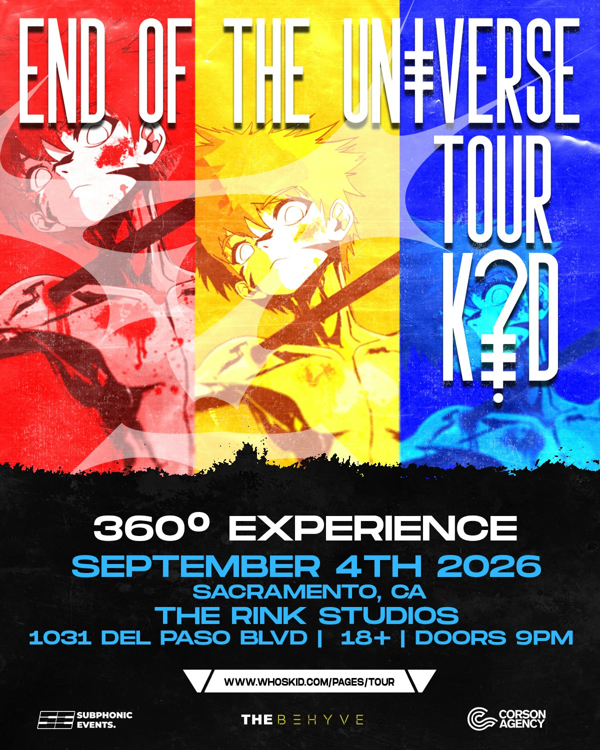 K?D: End Of The Universe Tour Tickets | $23.80 | 4 Sept @ The Rink