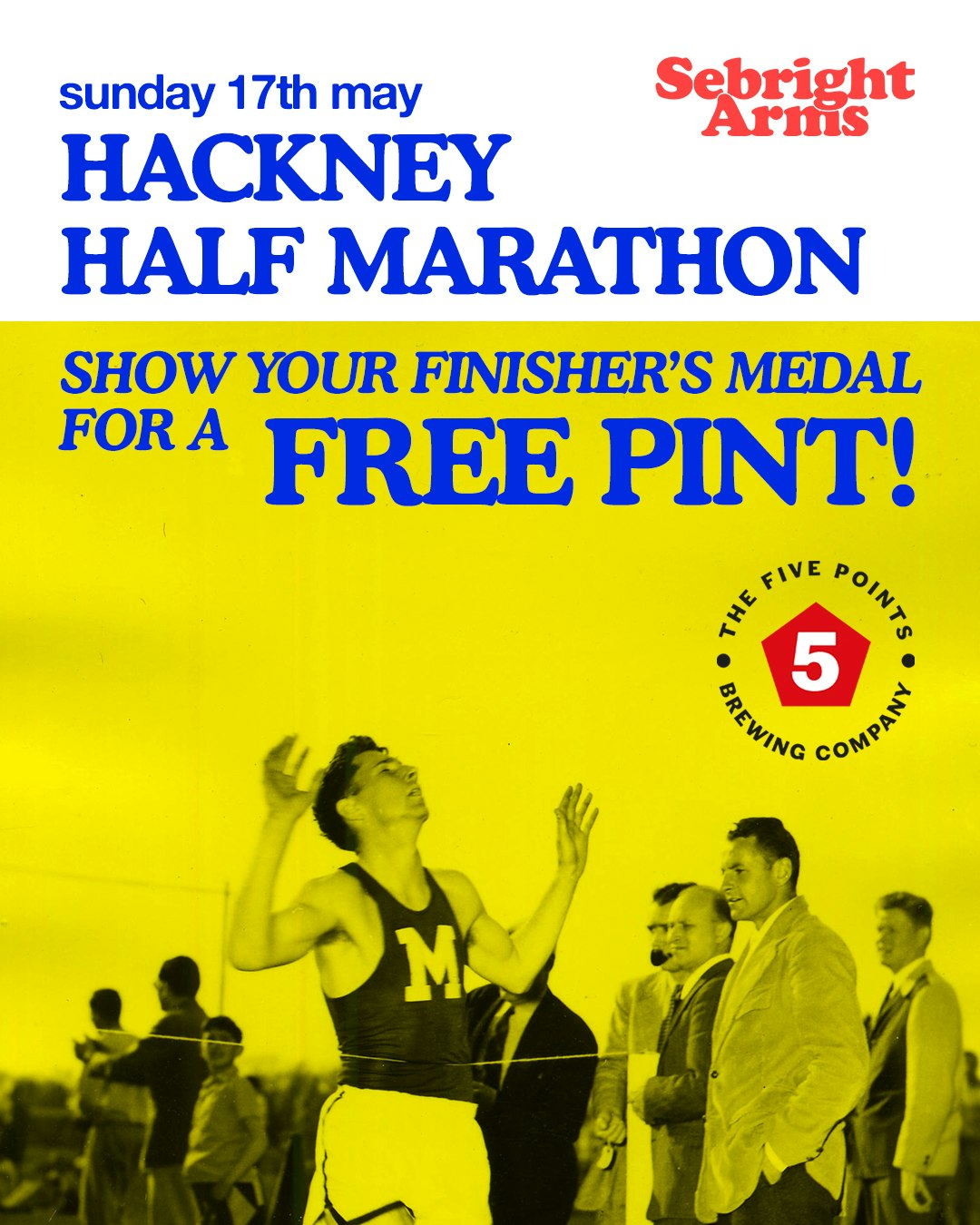 Free Pint for Hackney Half Finishers! Tickets