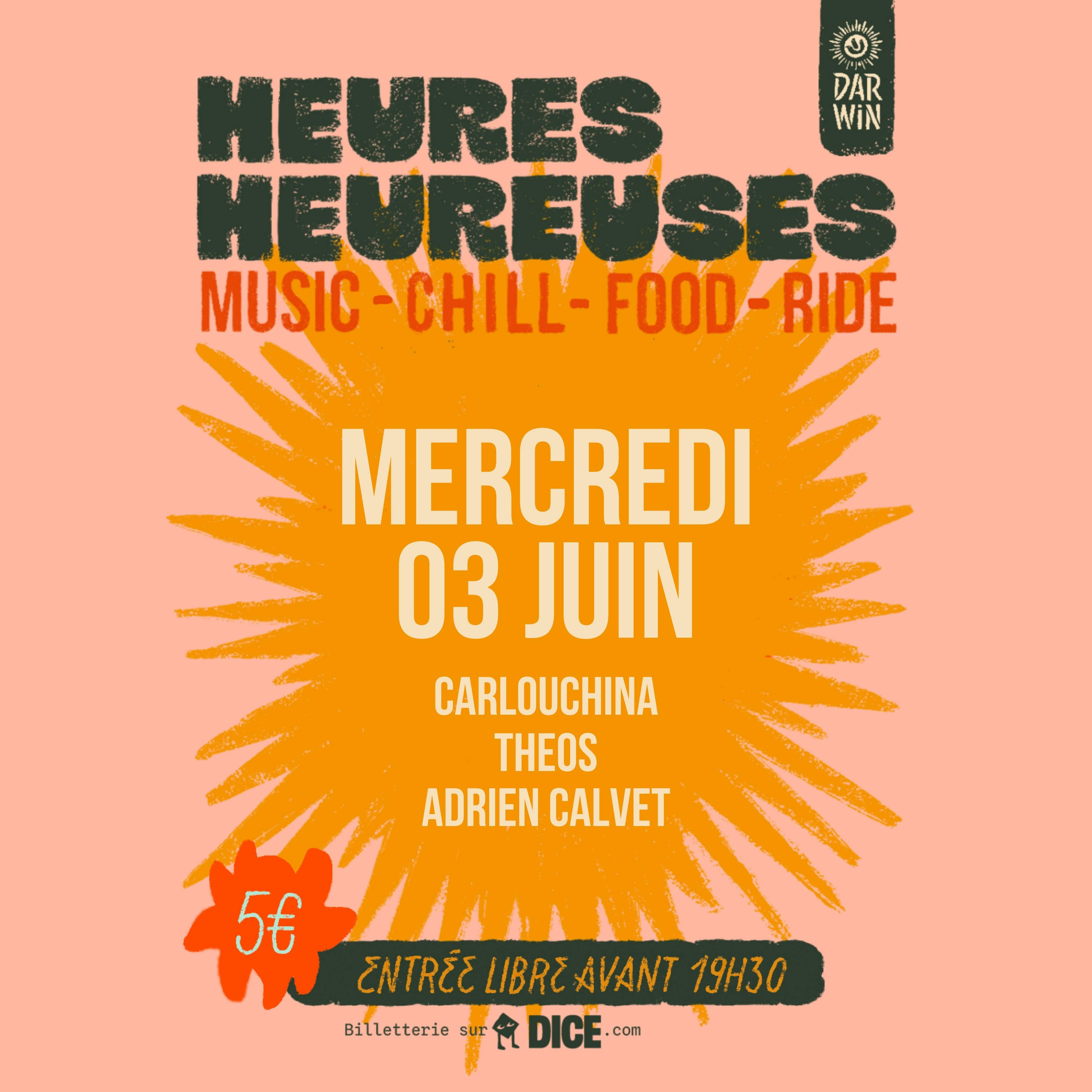 Heures Heureuses // Theos, Adrien Calvet, Carlouchina // 03/06