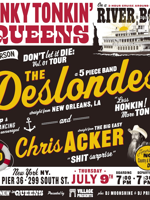 Honky Tonkin' on a River Boat w/ The Deslondes & Chris Acker