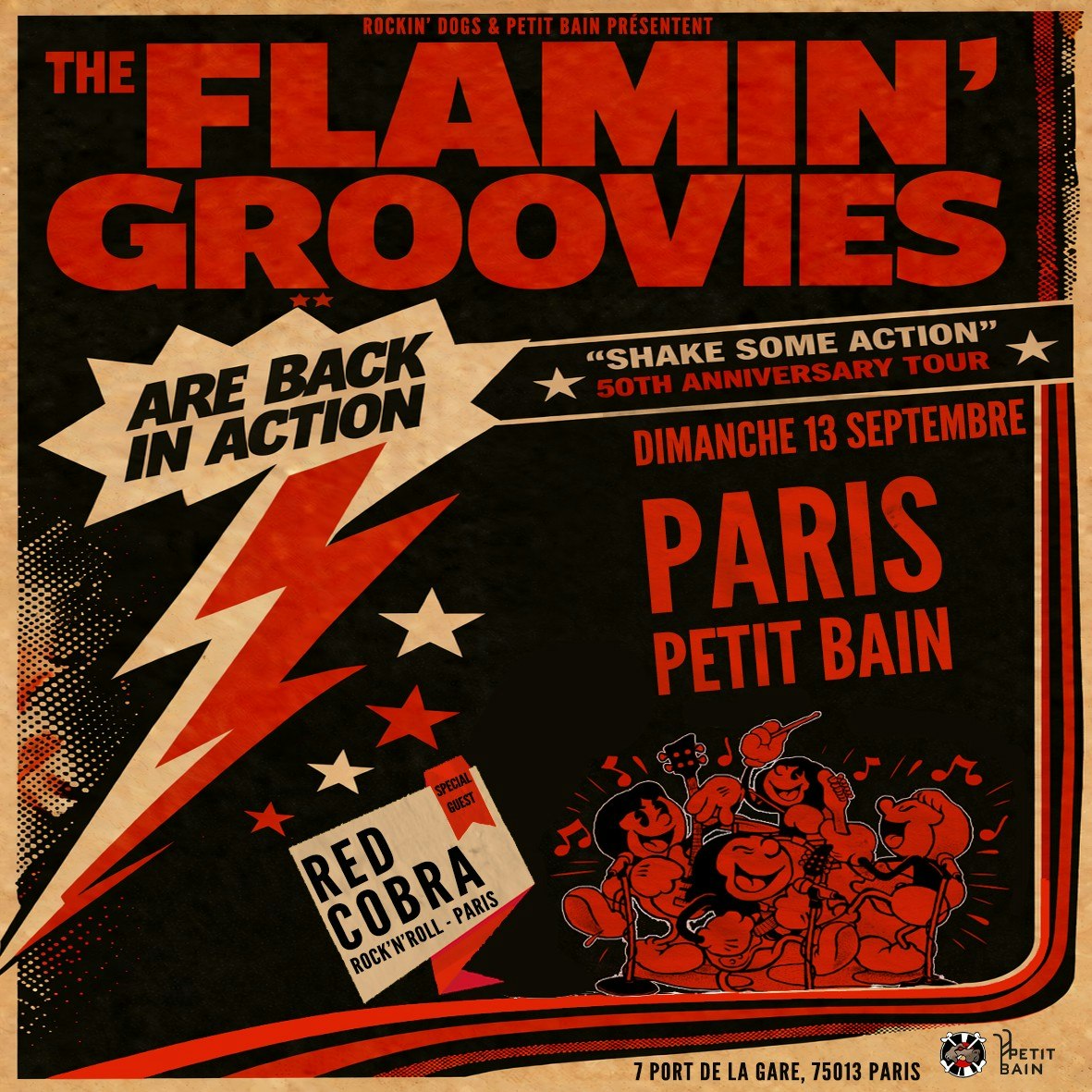 The Flamin' Groovies + Red Cobra Tickets | €23 | 13 Sept @ Petit