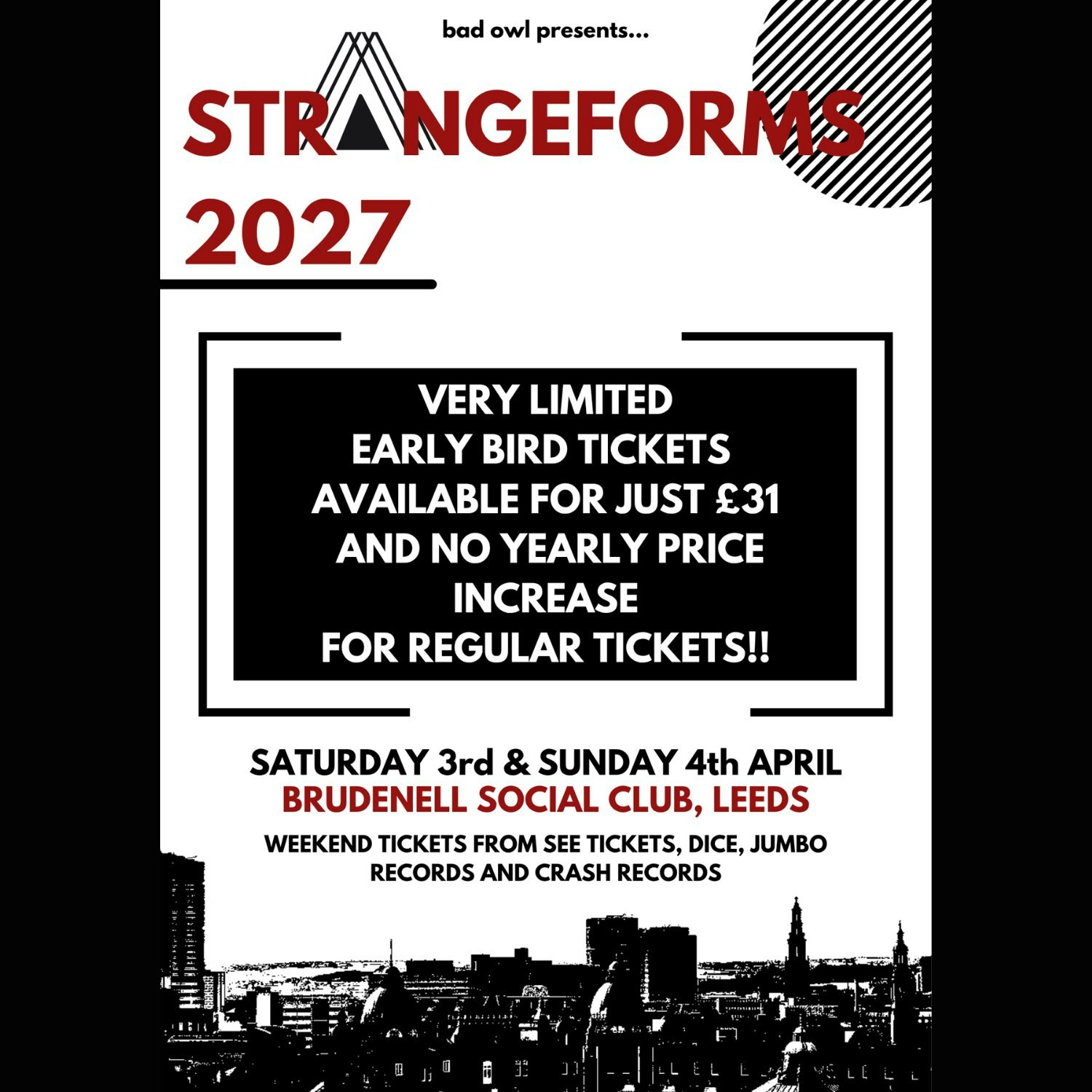 StrangeForms 2027 at Brudenell Social Club, Leeds