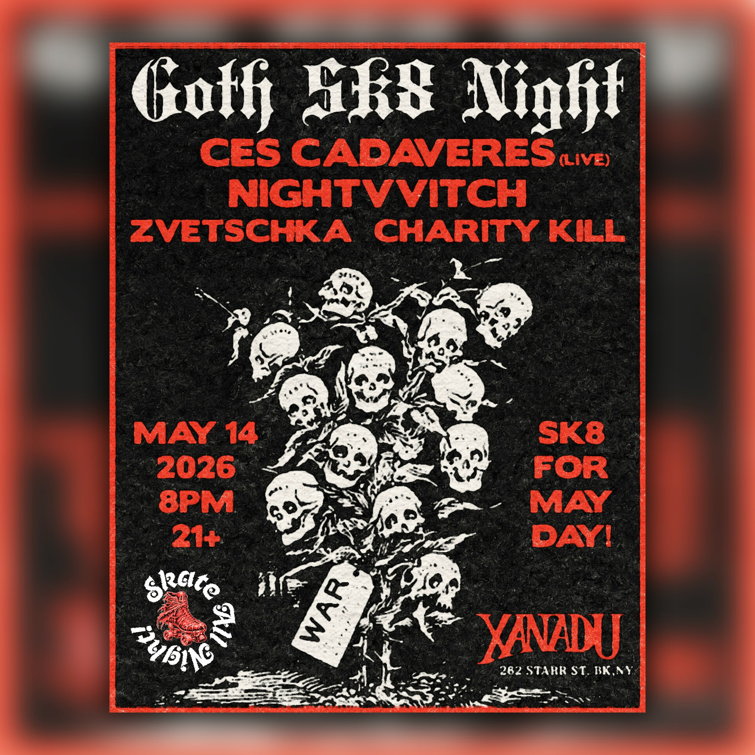 Goth Sk8 ft. Ces Cadáveres (LIVE), NIGHTVVITCH, Charity Kill