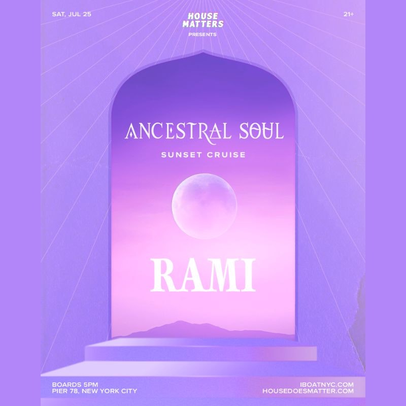 Joonbug Presents: iBoatNYC – House Matters: Ancestral Soul Sunset Cruise with RAMI - Pier 78 at Hudson River Park