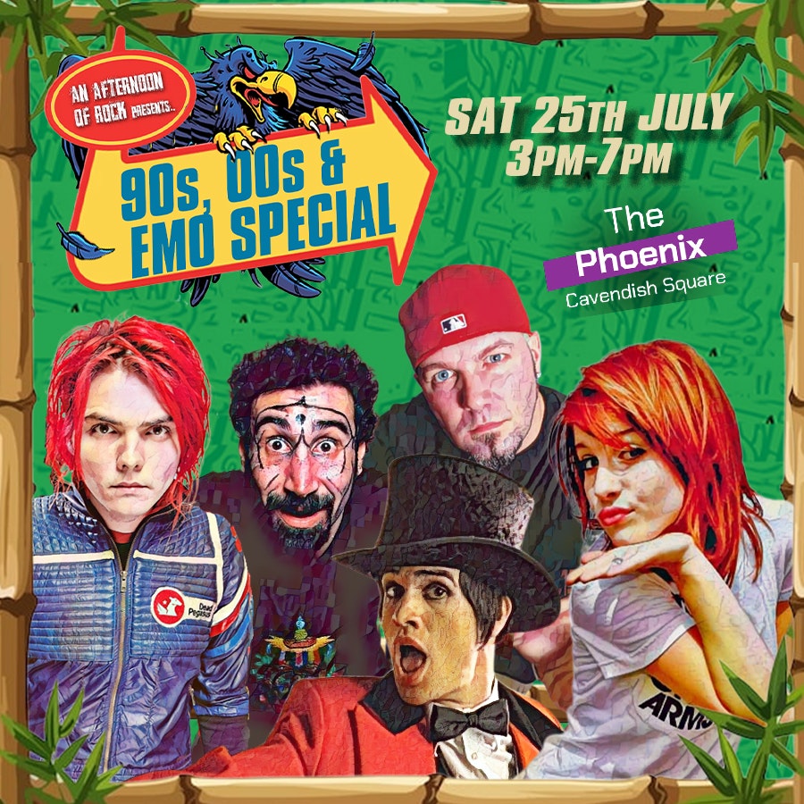 Afternoon of Rock: Emo, 90s & 00Special, 3pm-7pm
