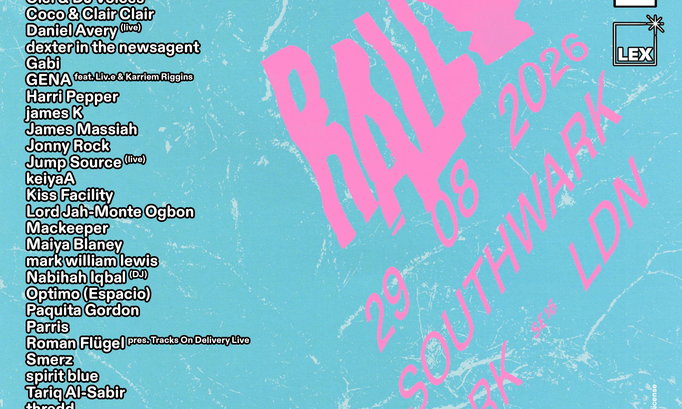 RALLY 2026: Blood Orange, Smerz, Daniel Avery, james K, Coco & Clair Clair, Optimo & more