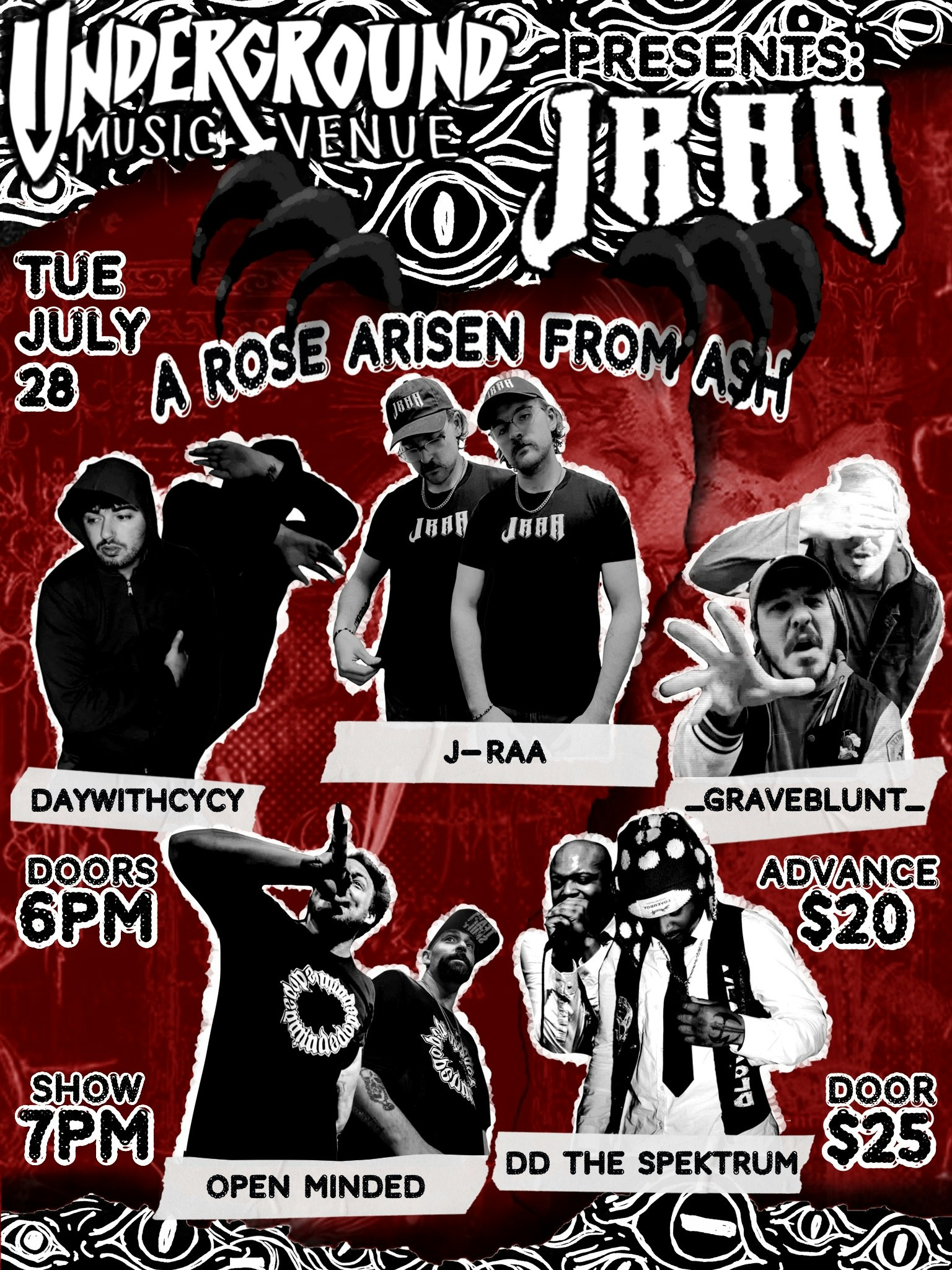 J-RAA, Open Minded, DD THE SPEKTRUM, _GraveBlunt_, Daywithcycy flyer
