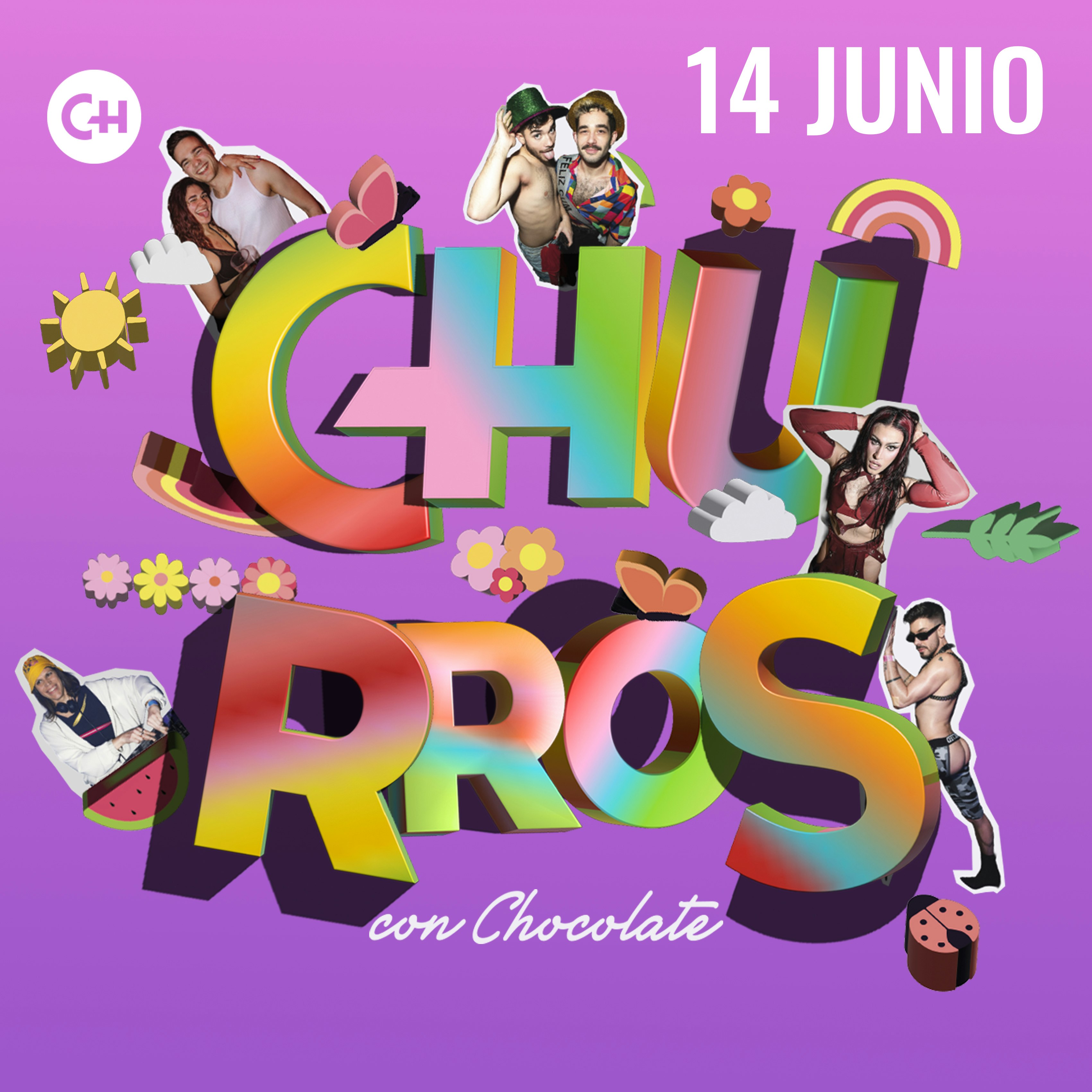 CHURROS CON CHOCOLATE - Summer in White Party con Leticia Sabater en Sala 1 y Kubin (Homodrop/Berlin) en Anti