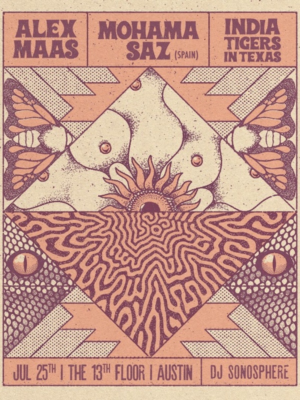 ALEX MAAS, MOHAMA SAZ, INDIA TIGERS IN TEXAS + DJ SONOSPHERE