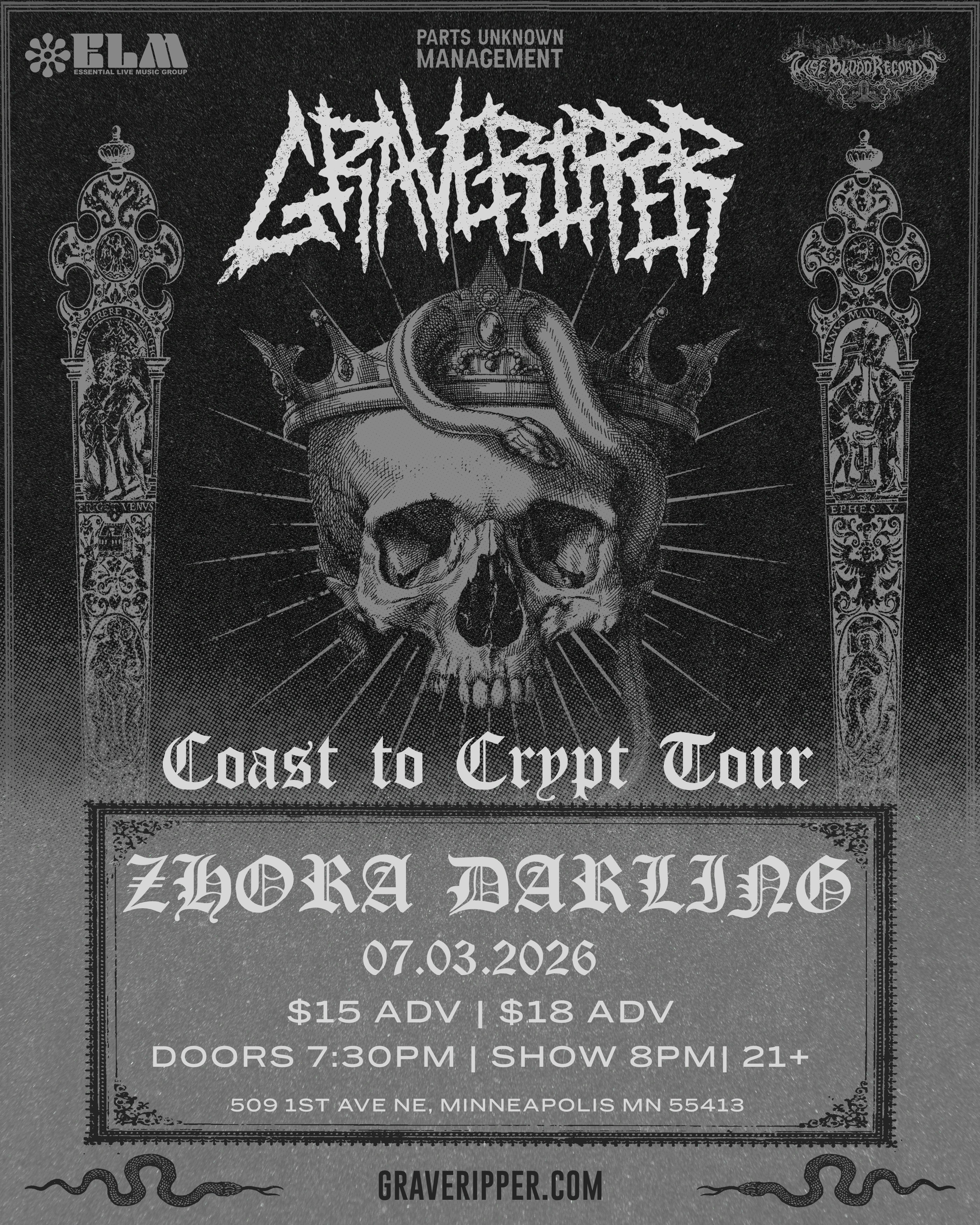 Coast to Crypt Tour: Graveripper (IN) Tickets | CANCELLED | From