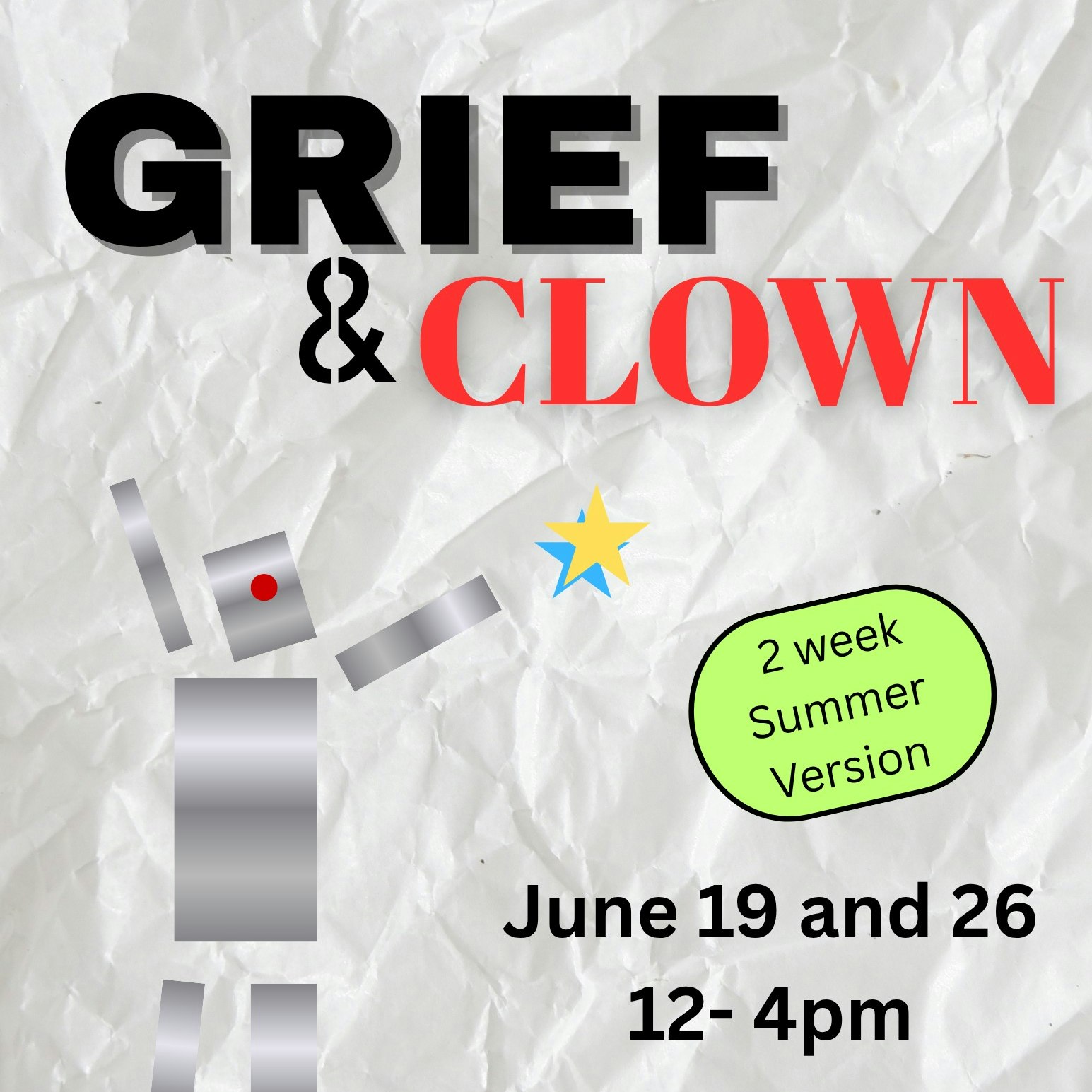 Event Image - Grief and Clown