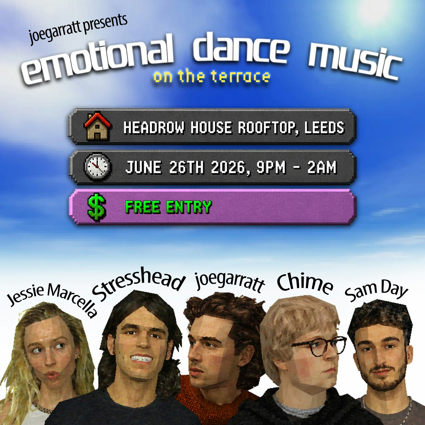 joegarratt presents: emotional dance music on the terrace