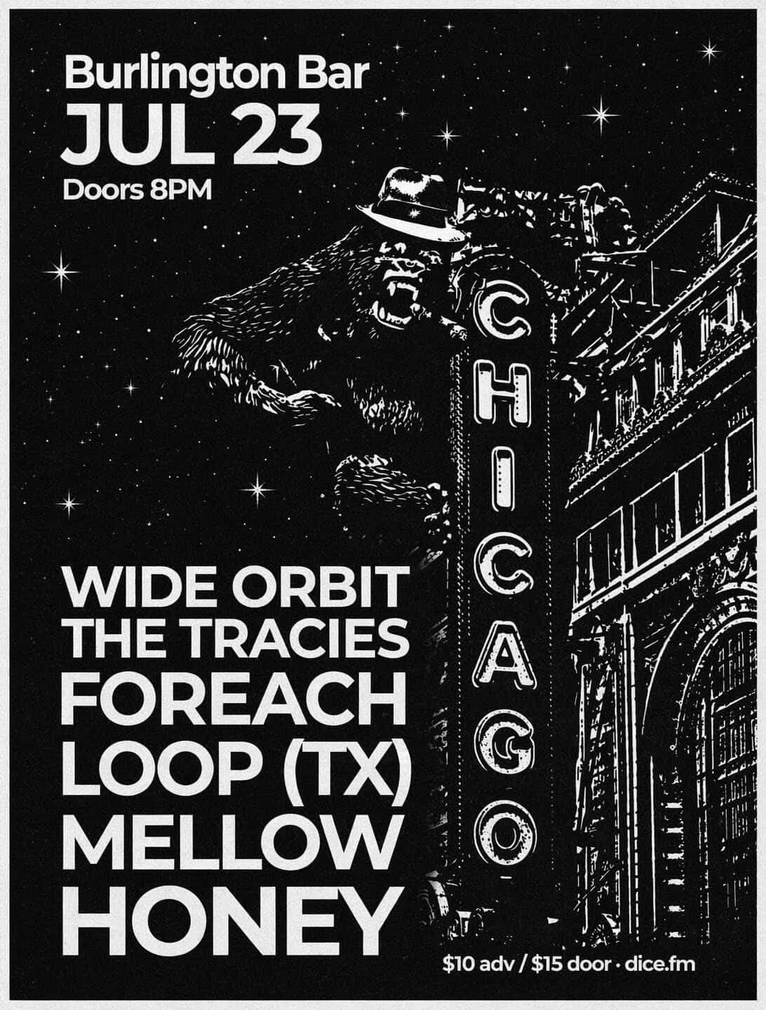 Wide Orbit // The Tracies // For Each Loop // Mellow Honey Tickets