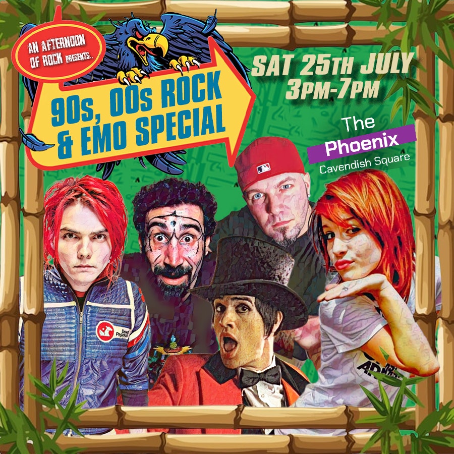 Afternoon of 90s, 00s Rock & Emo, 3pm-7pm