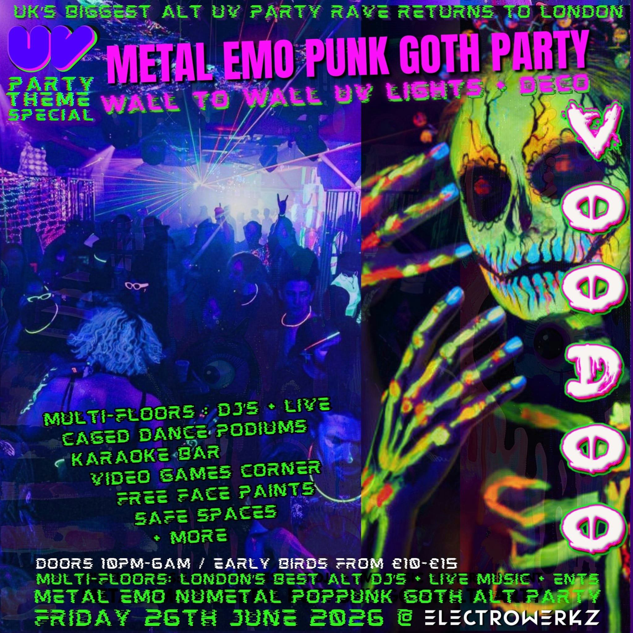 VoODOO ★ LoNDON Metal Emo Punk UV Rave Party 2026