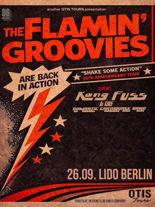 FLAMIN’ GROOVIES w/ KONG FUSS & THE ROMANTIC EARTHQUAKE BAND + VISTA VISION