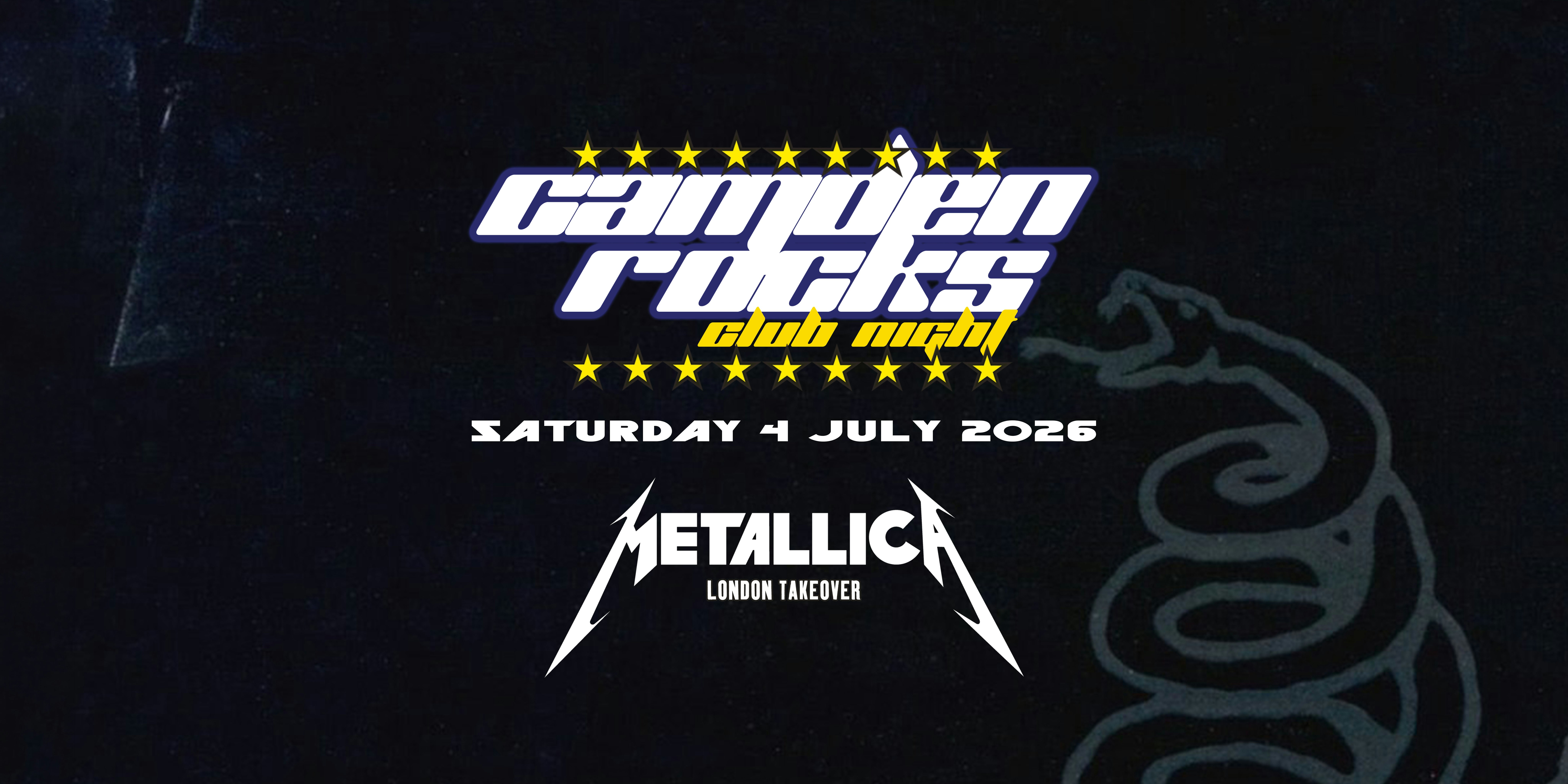 Camden Rocks Club x Metallica Takeover Tickets | £8 | 4 Jul @ The