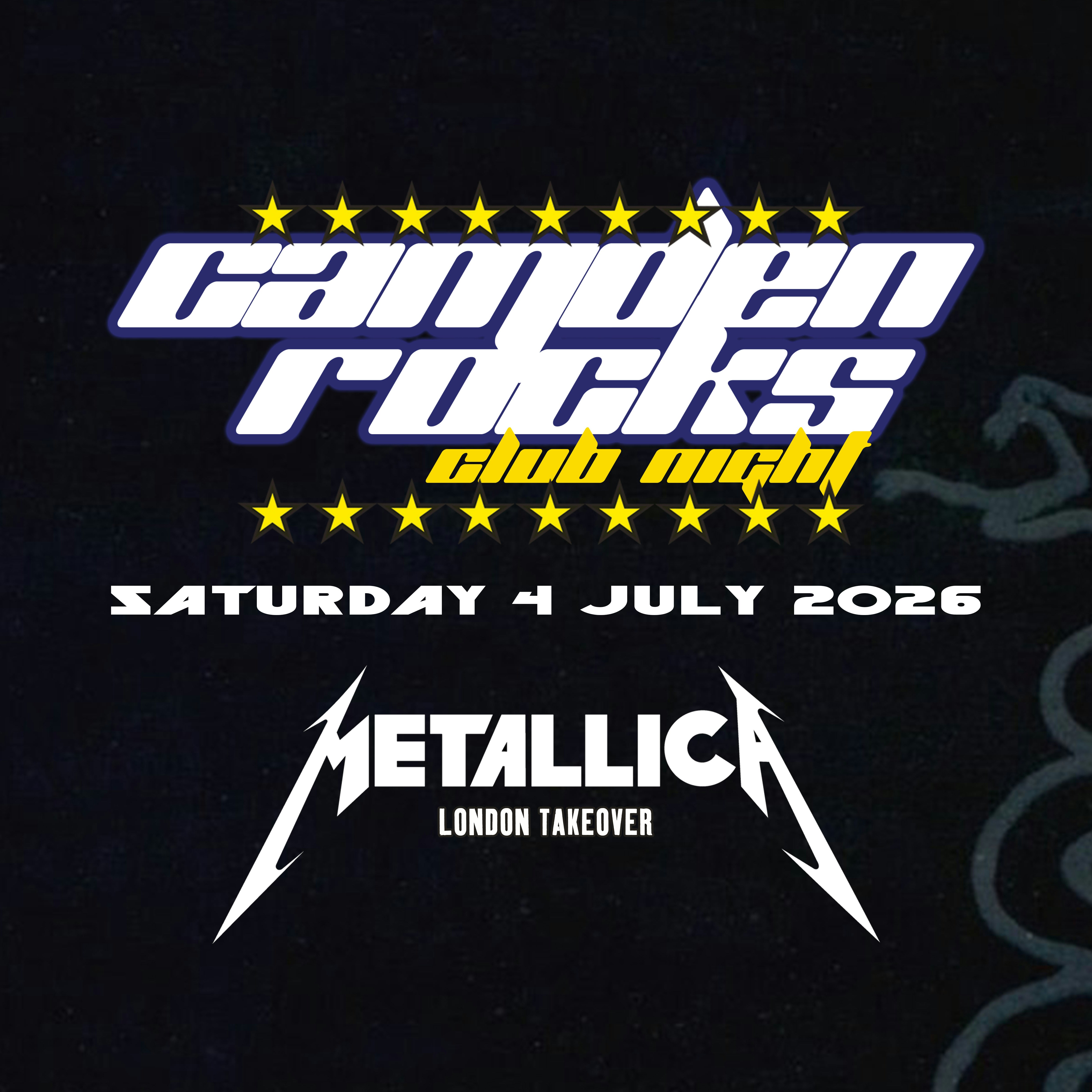 Camden Rocks Club x Metallica Takeover
