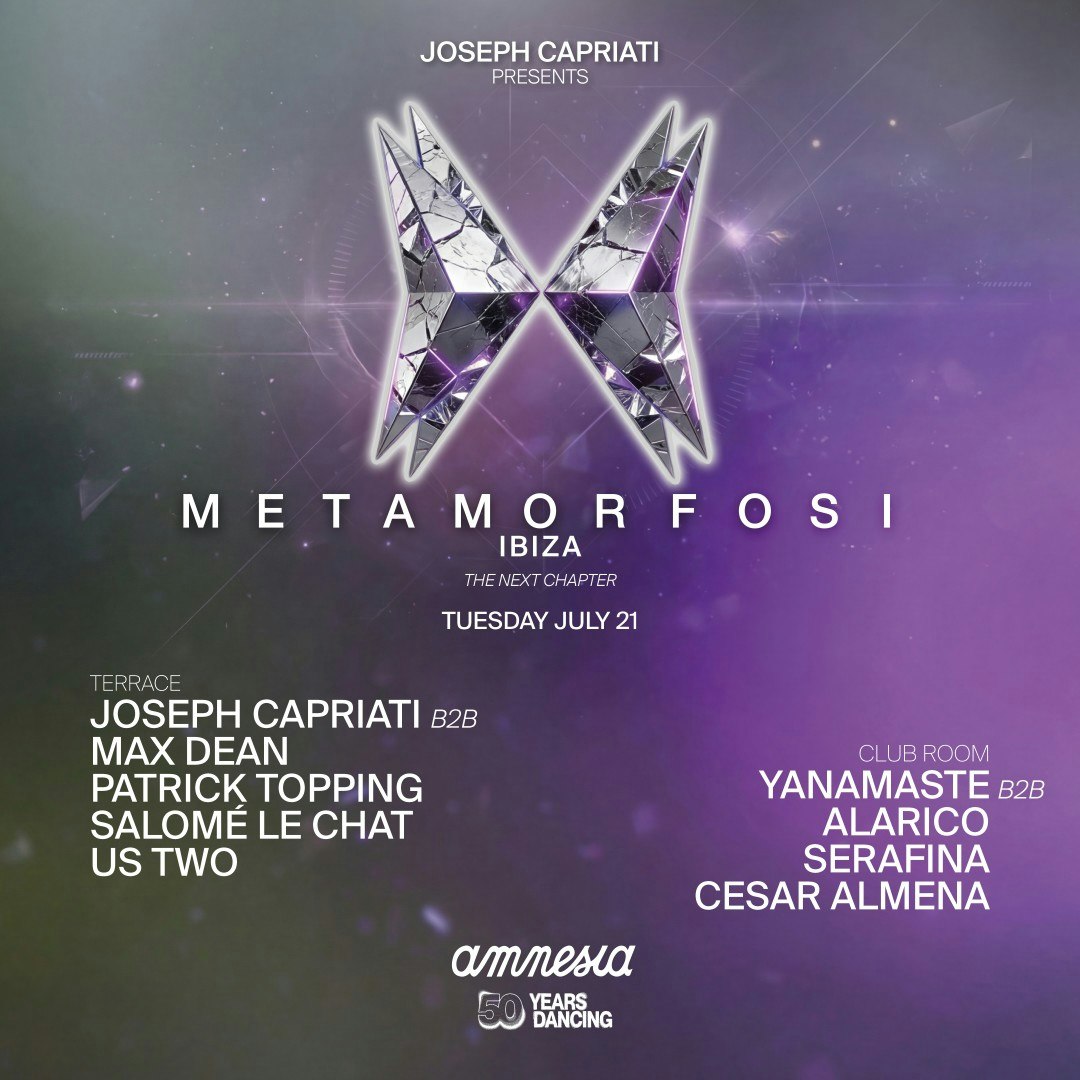 Metamorfosi Tickets | 60 | 21 Jul @ Amnesia Ibiza, Ibiza | DICE