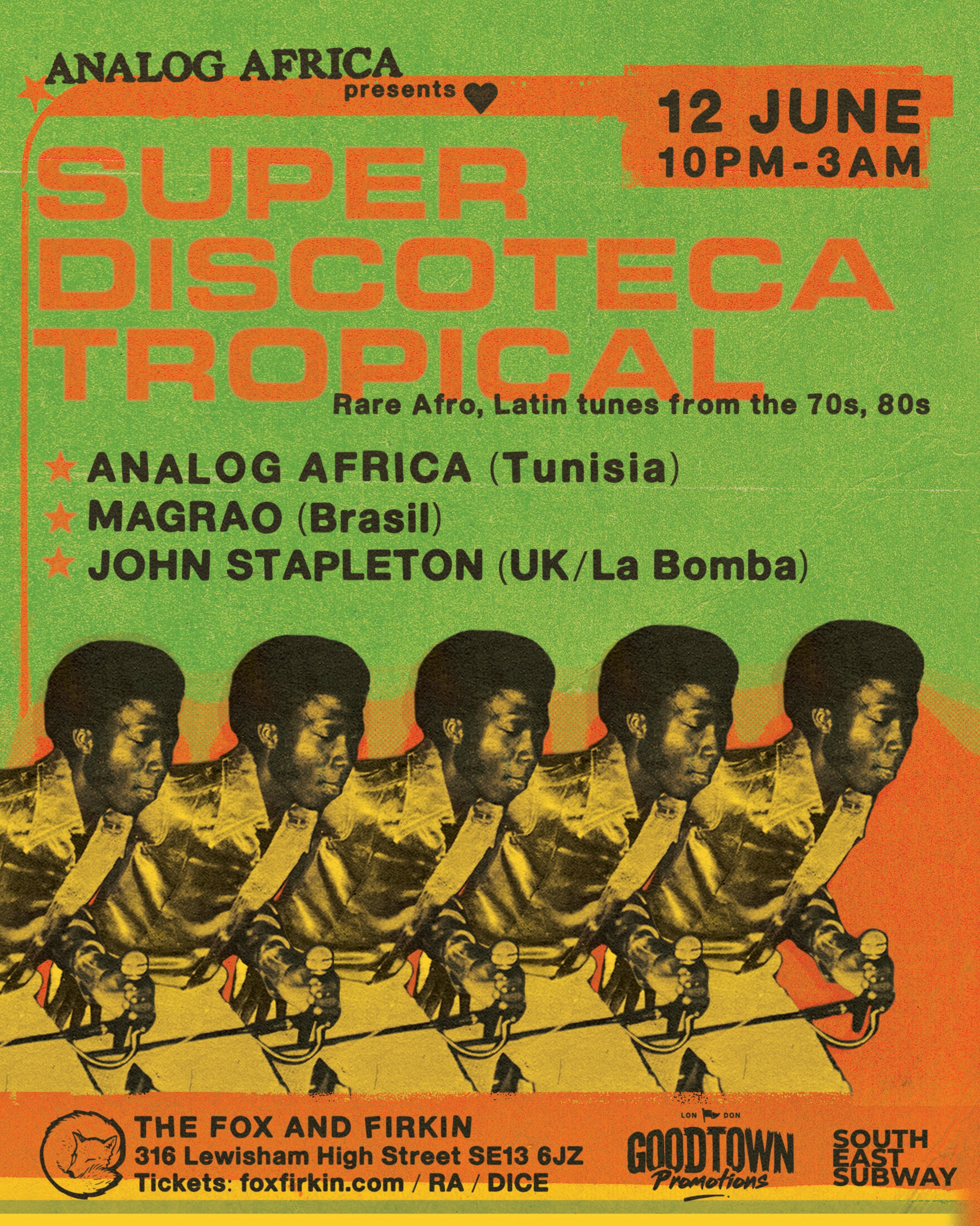 The Original Super 5 Of Africa アフログルーヴ Analog Africa: Super Discoteca Tropical Tickets | £9.27 | 12 Jun