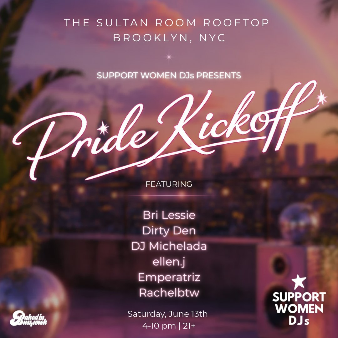 Support Women DJs: Pride Rooftop Party at The Sultan Room Rooftop