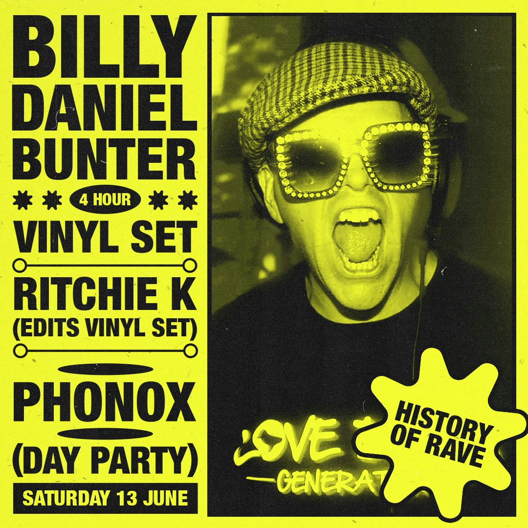 Billy Daniel Bunter: 4 Hour Vinyl Set (Day Party)