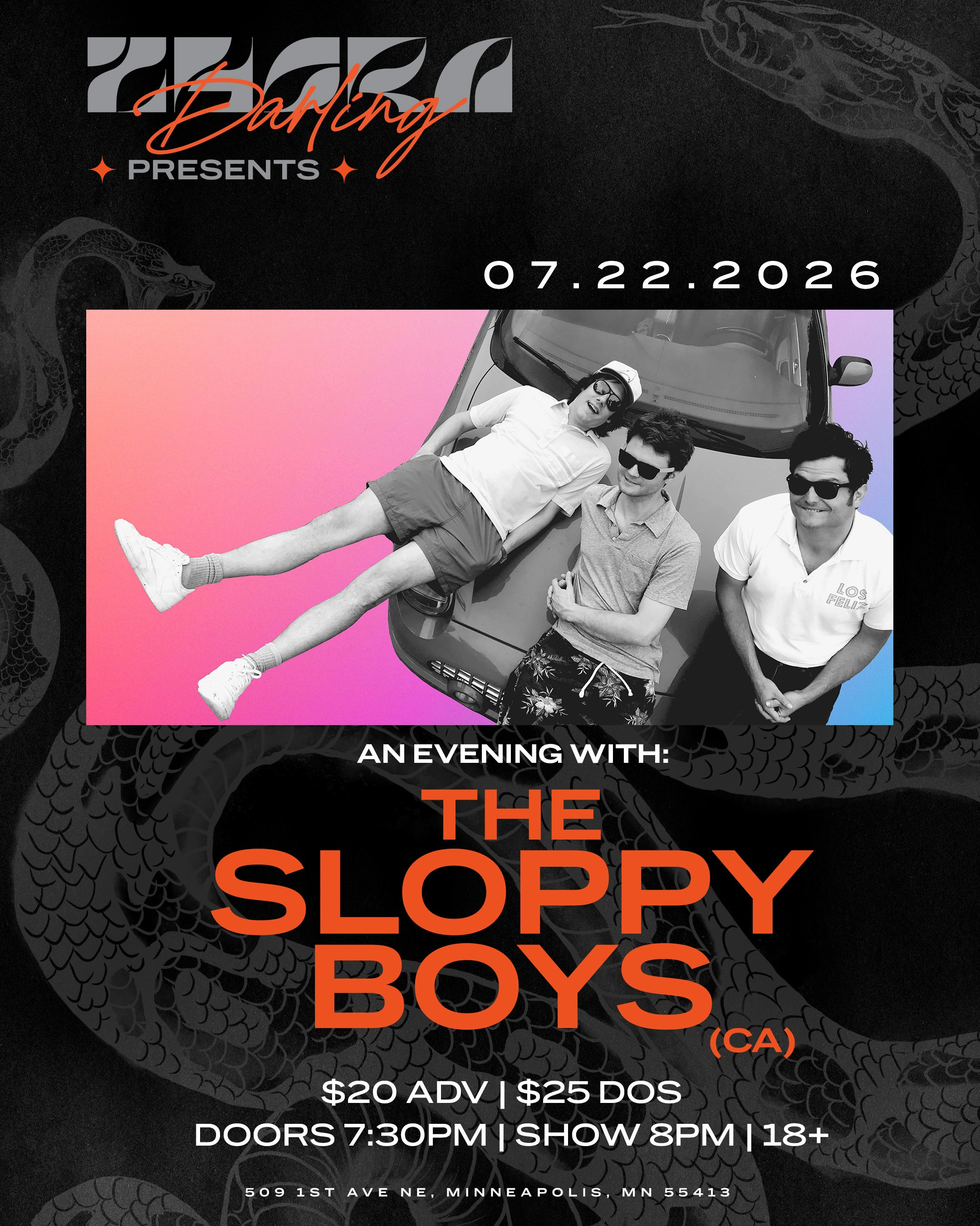An Evening With: The Sloppy Boys Tickets | $25.38 | 22 Jul @ Zhora