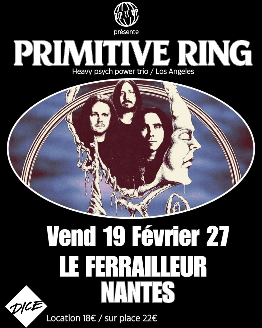 Affiche Primitive Ring en concert au Ferrailleur