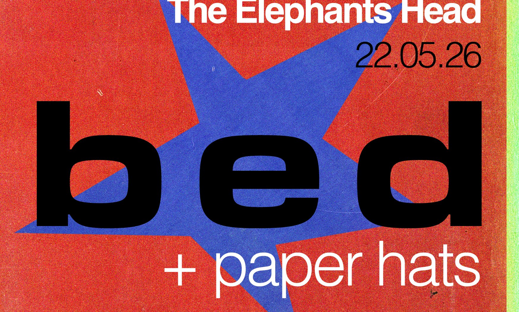 So Young at The Elephants Head: bed (Japan) + paper hats (UK)