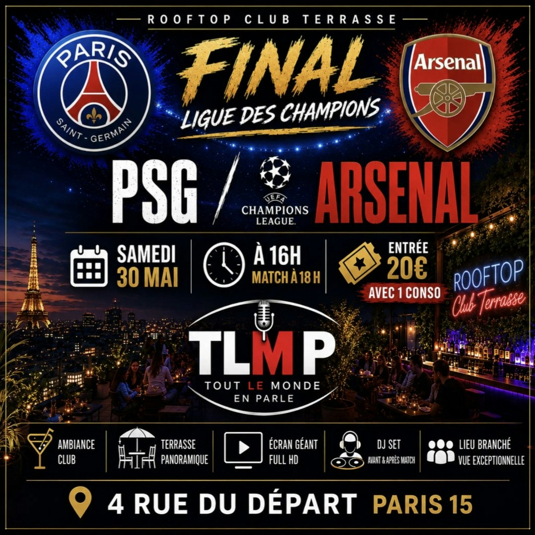 Finale Psg Arsenal Ecran Geant rooftop tlmp