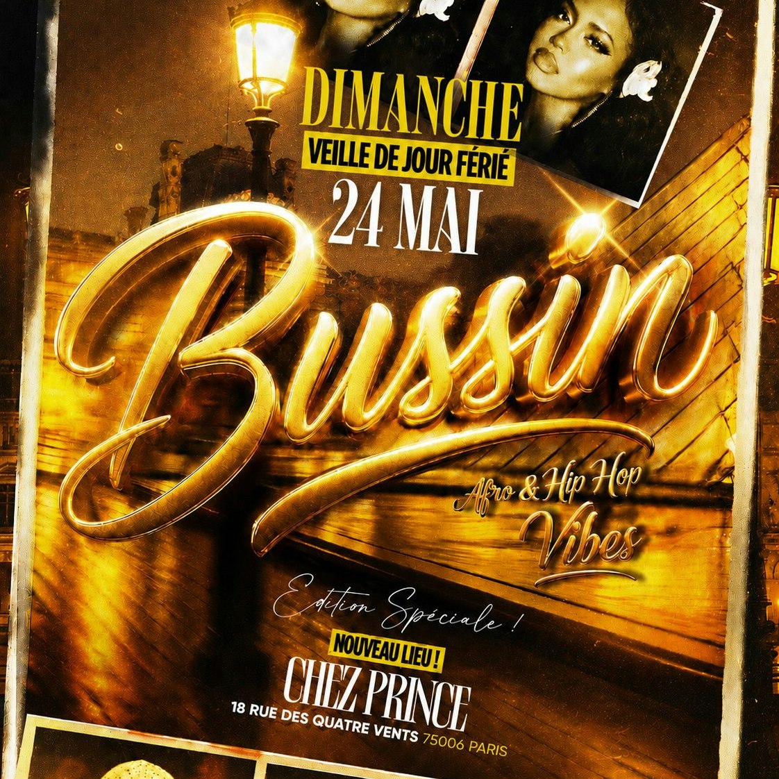 BUSSIN (AFRO&HIPHOP) - VEILLE DE JOUR FERIE