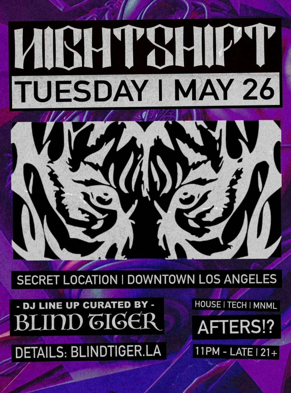 洋楽 BOTTOM LINE,MIDNIGHT FLYER,DAVID FOSTER Nightshift Afterhours Tickets | From Free | 26 May 2026 @ The