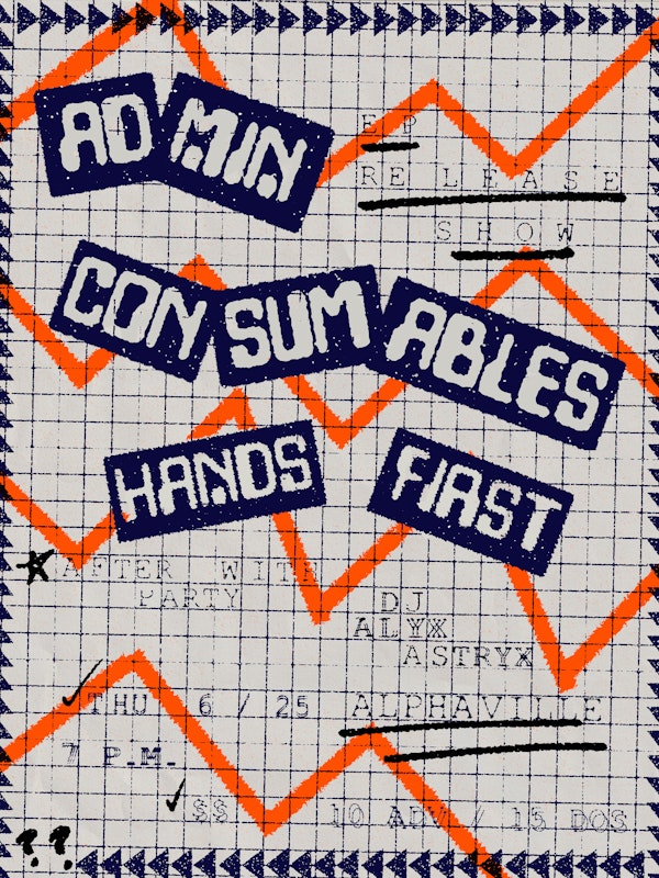 Admin, Consumables, Hands First